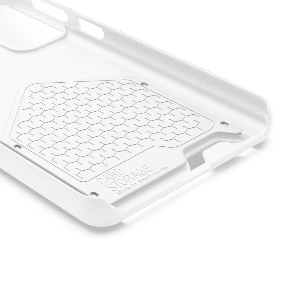 Minimal White Phone Case with Card Holder