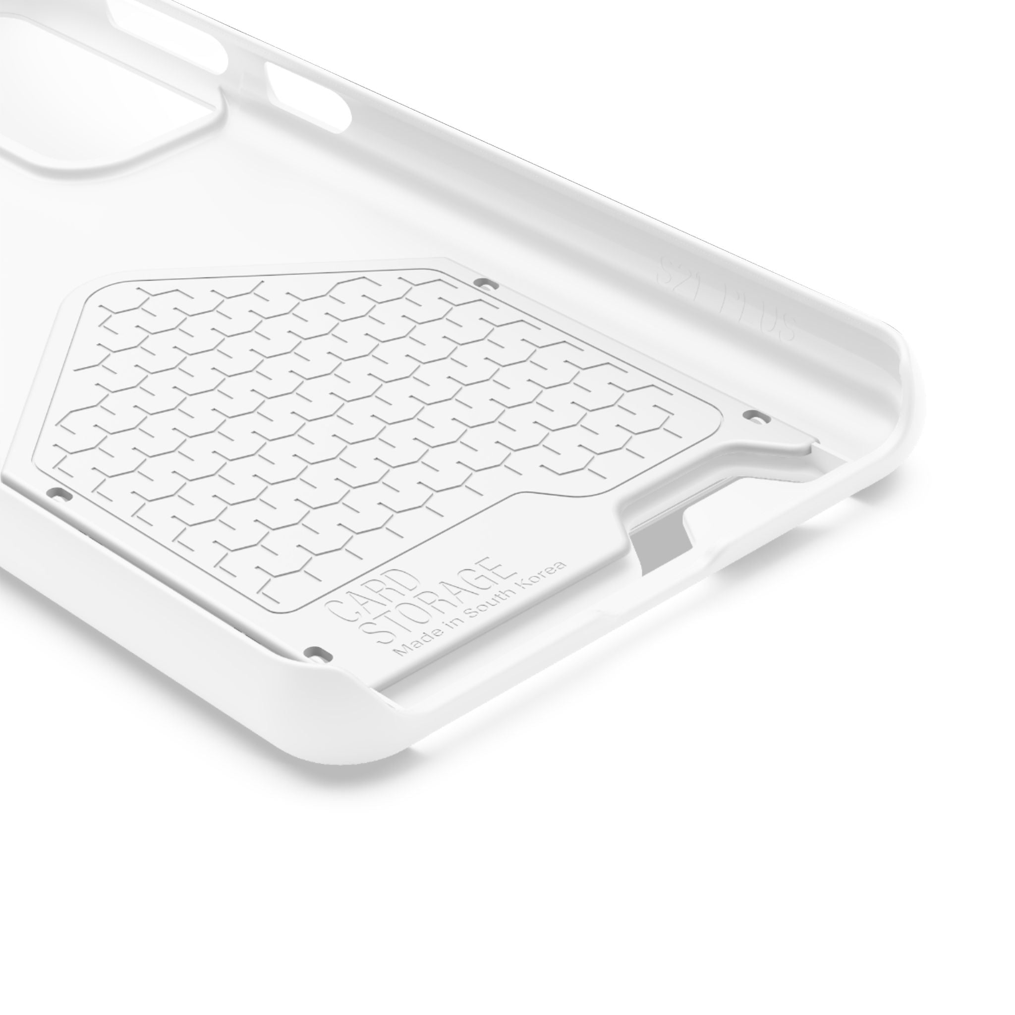 Minimal White Phone Case with Card Holder
