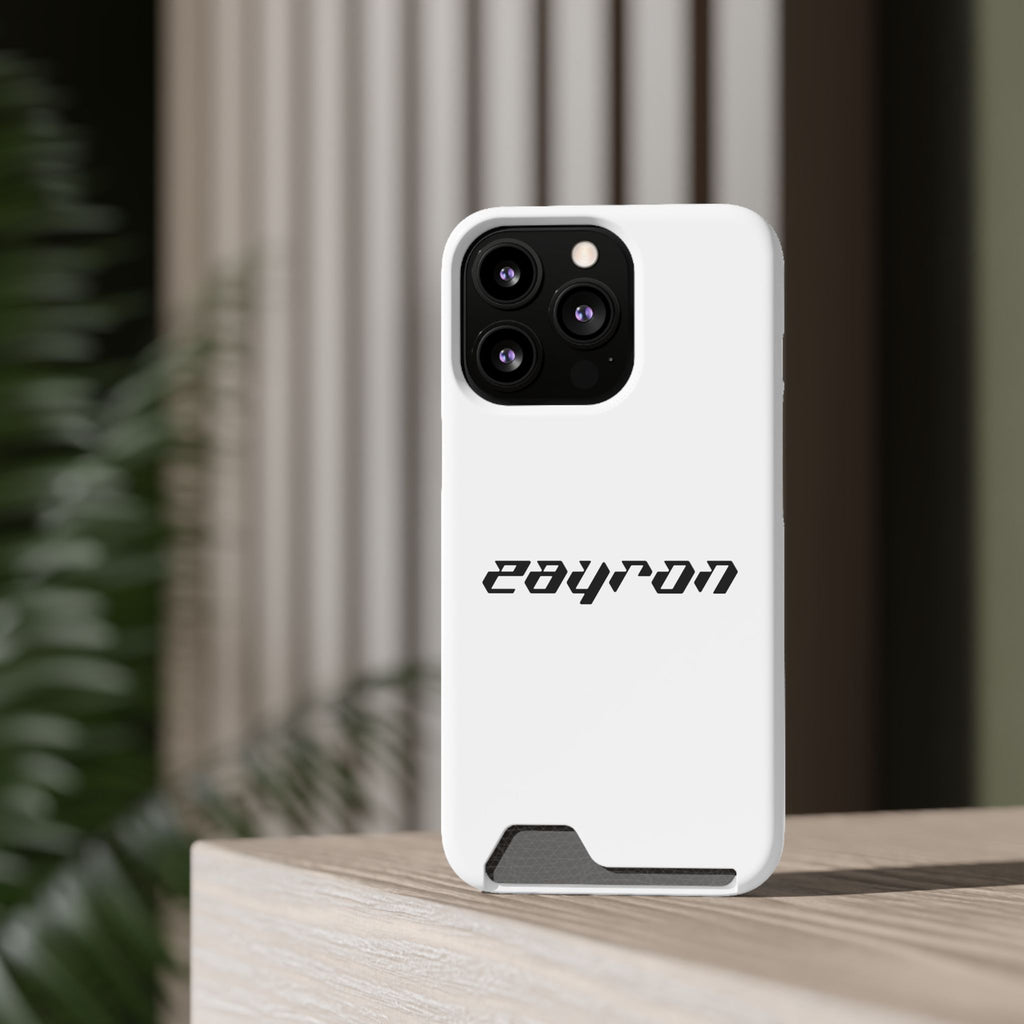 Minimal White Phone Case with Card Holder