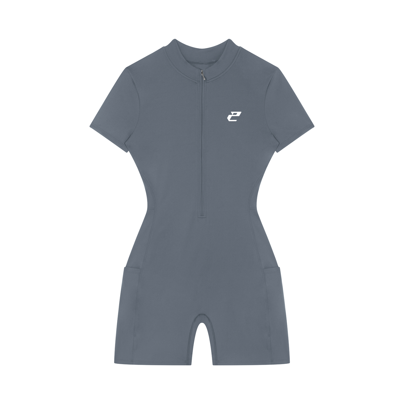 Women's Quarter-Zip Short Sleeve Romper
