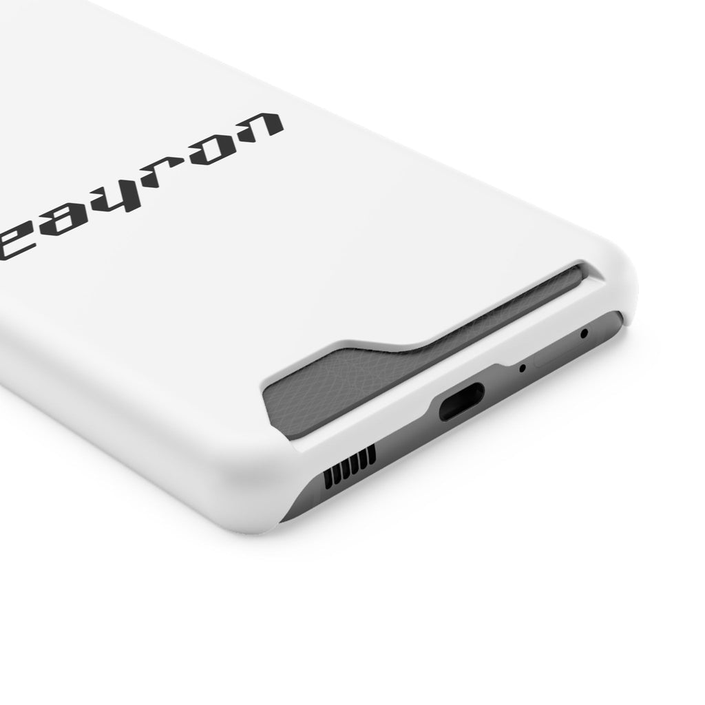 Minimal White Phone Case with Card Holder