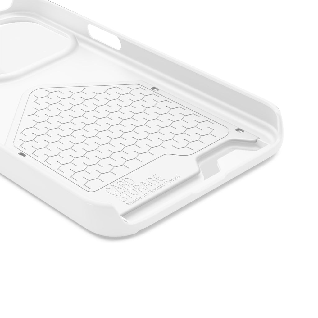 Minimal White Phone Case with Card Holder