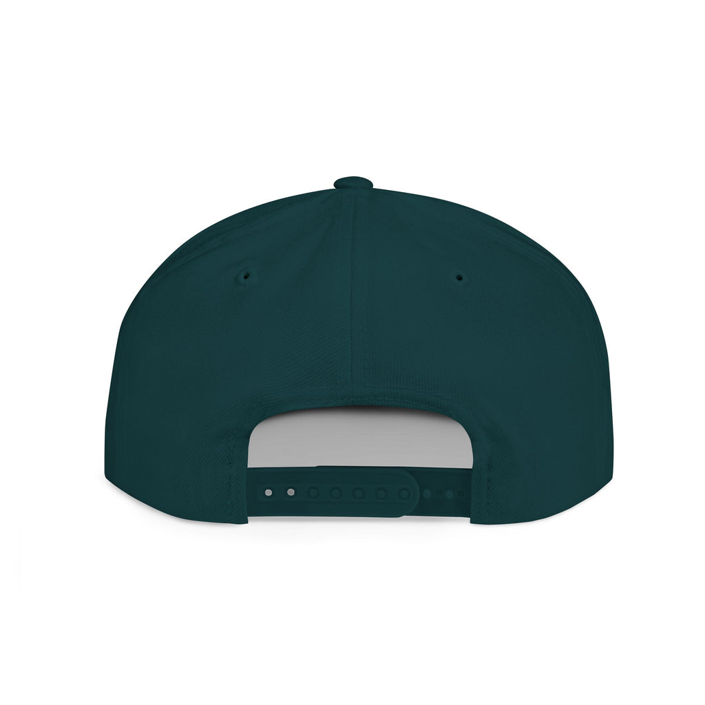 Retro Tech Logo Flat Bill Snapback Hat