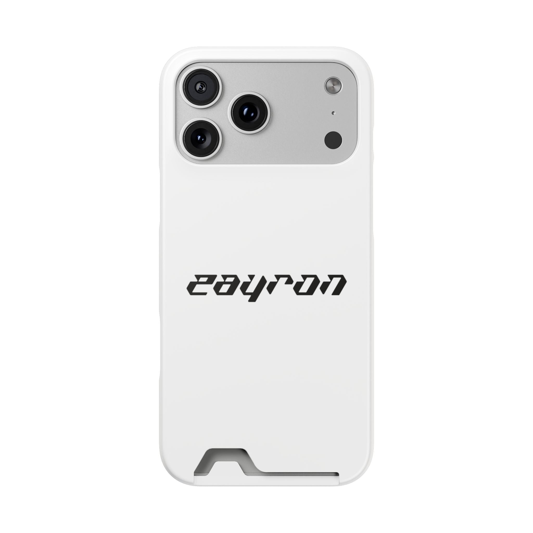 Minimal White Phone Case with Card Holder