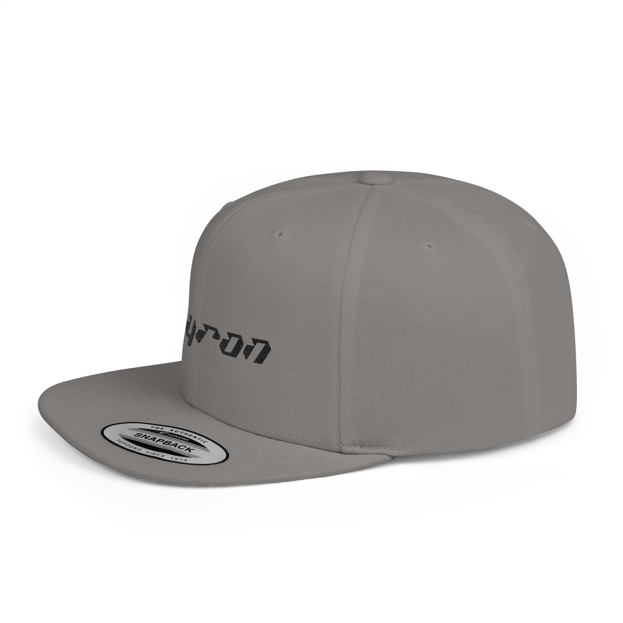 Retro Tech Logo Flat Bill Snapback Hat