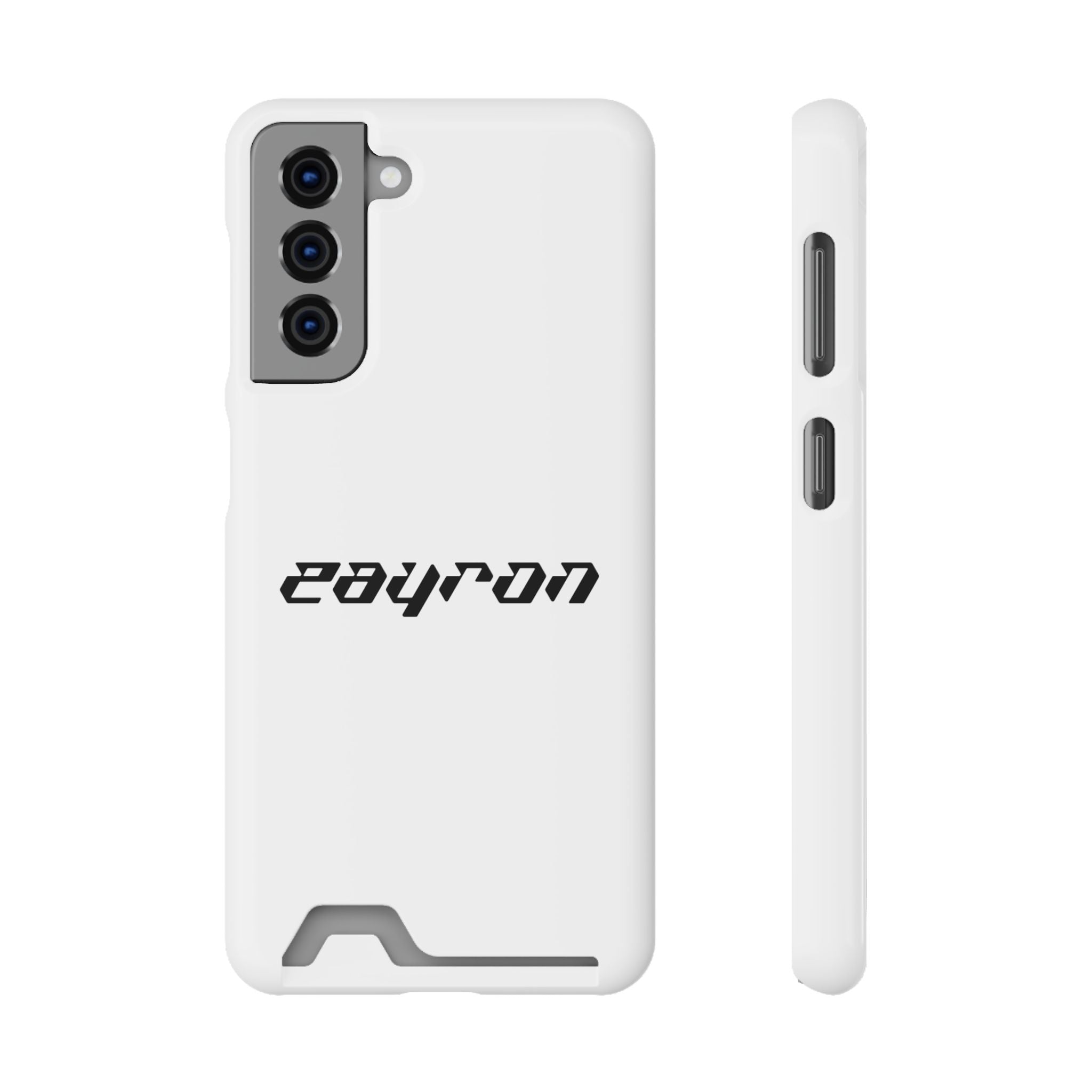Minimal White Phone Case with Card Holder