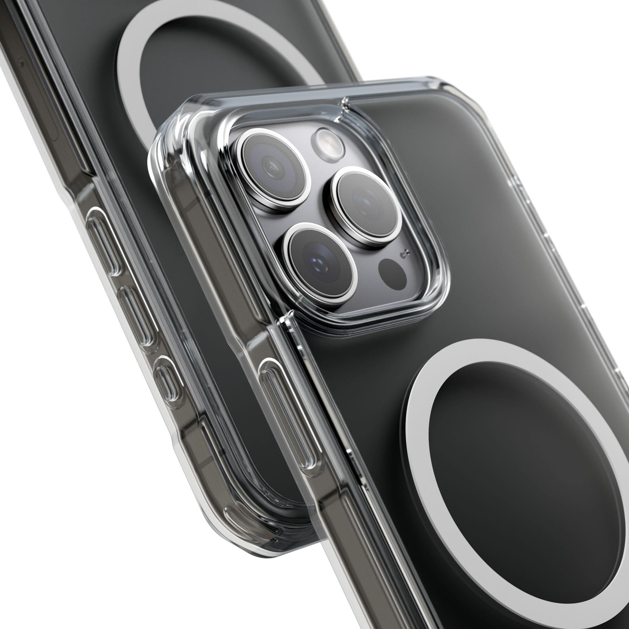 Clear Magnetic iPhone Case with MagSafe Ring