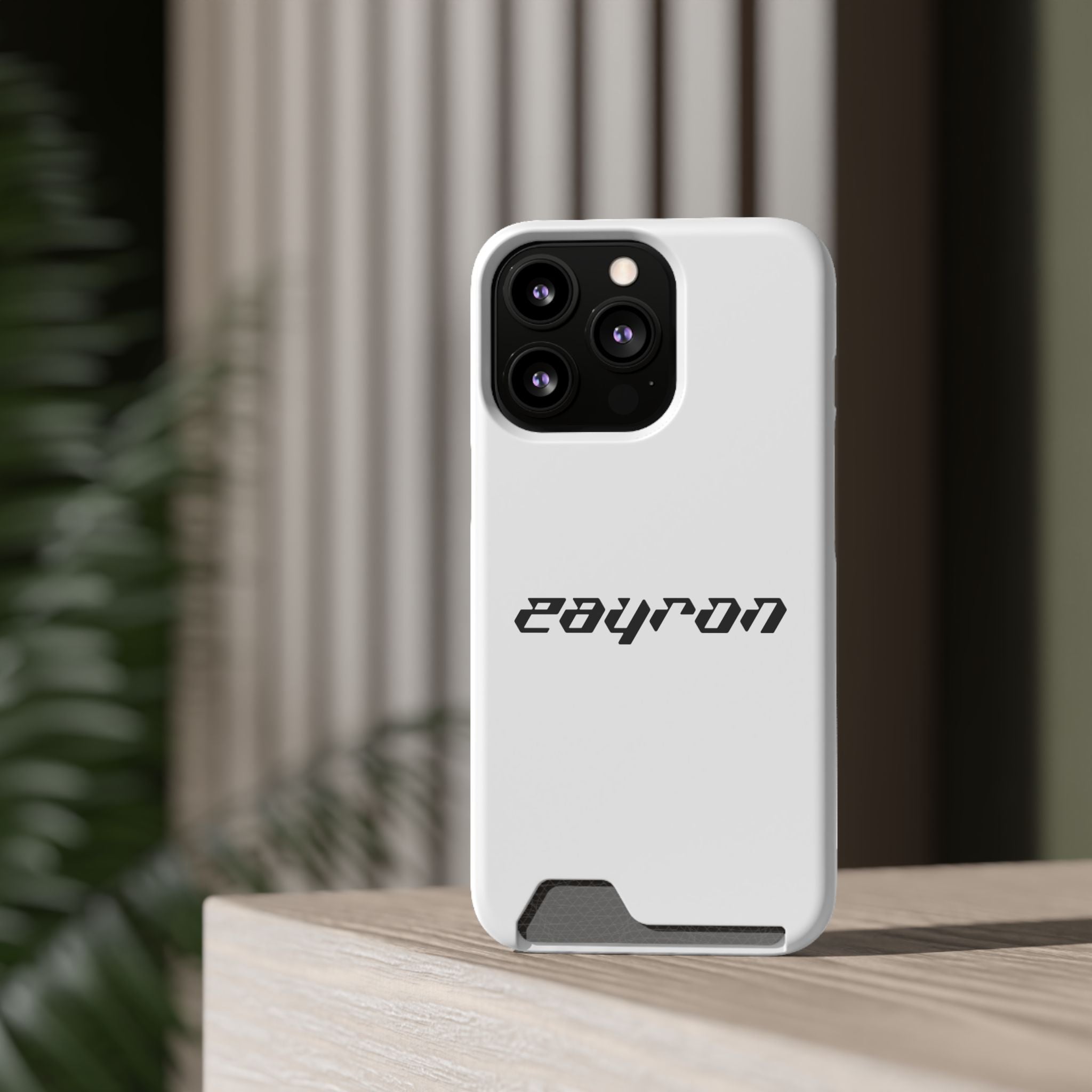 Minimal White Phone Case with Card Holder
