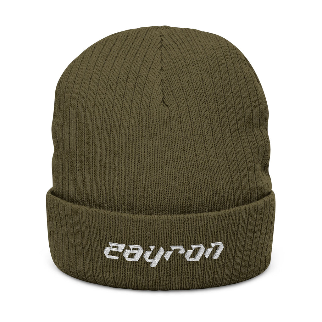 Retro Slashed Text Knit Hat
