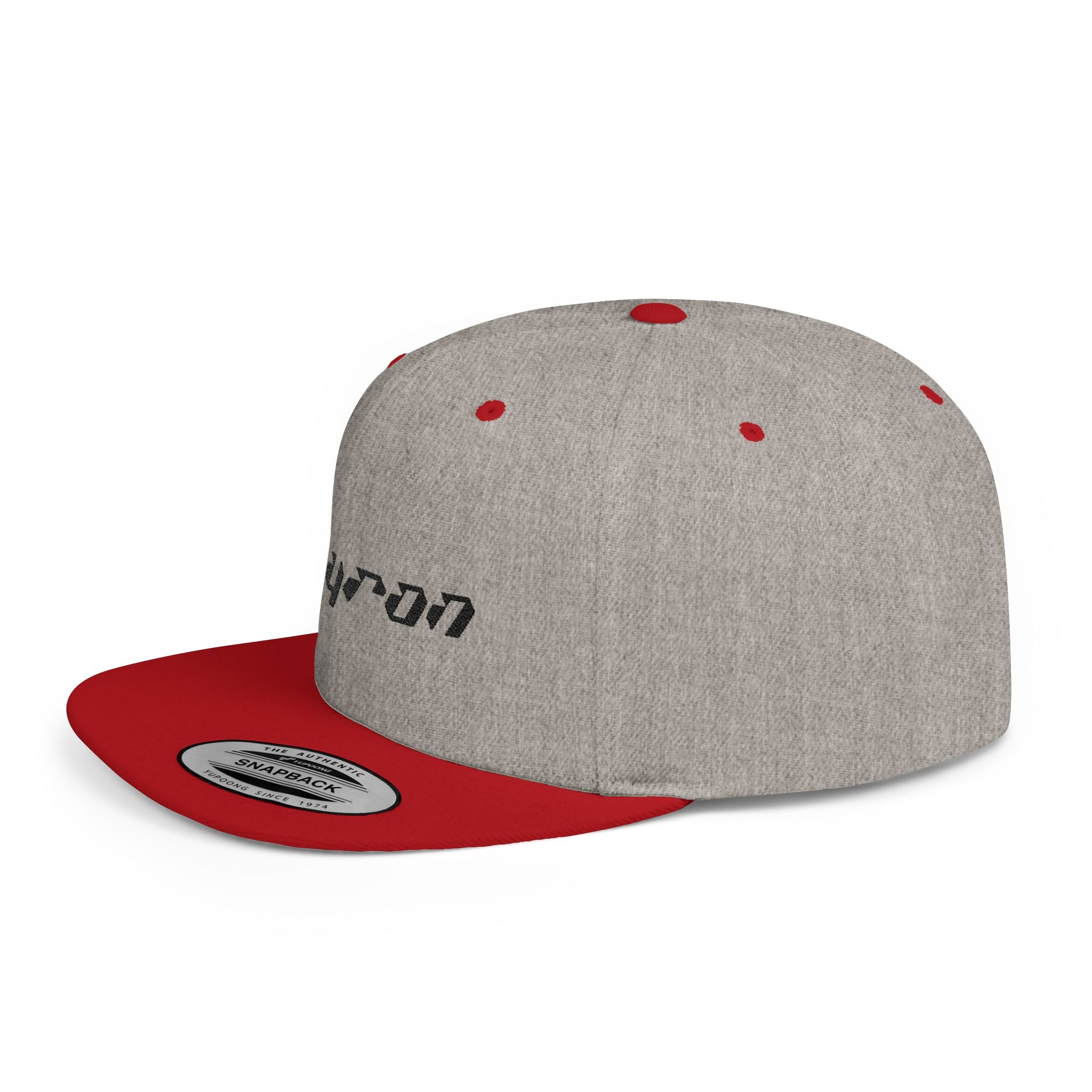 Retro Tech Logo Flat Bill Snapback Hat