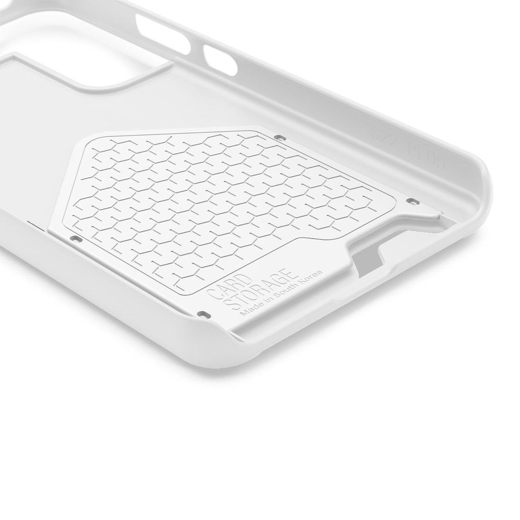 Minimal White Phone Case with Card Holder