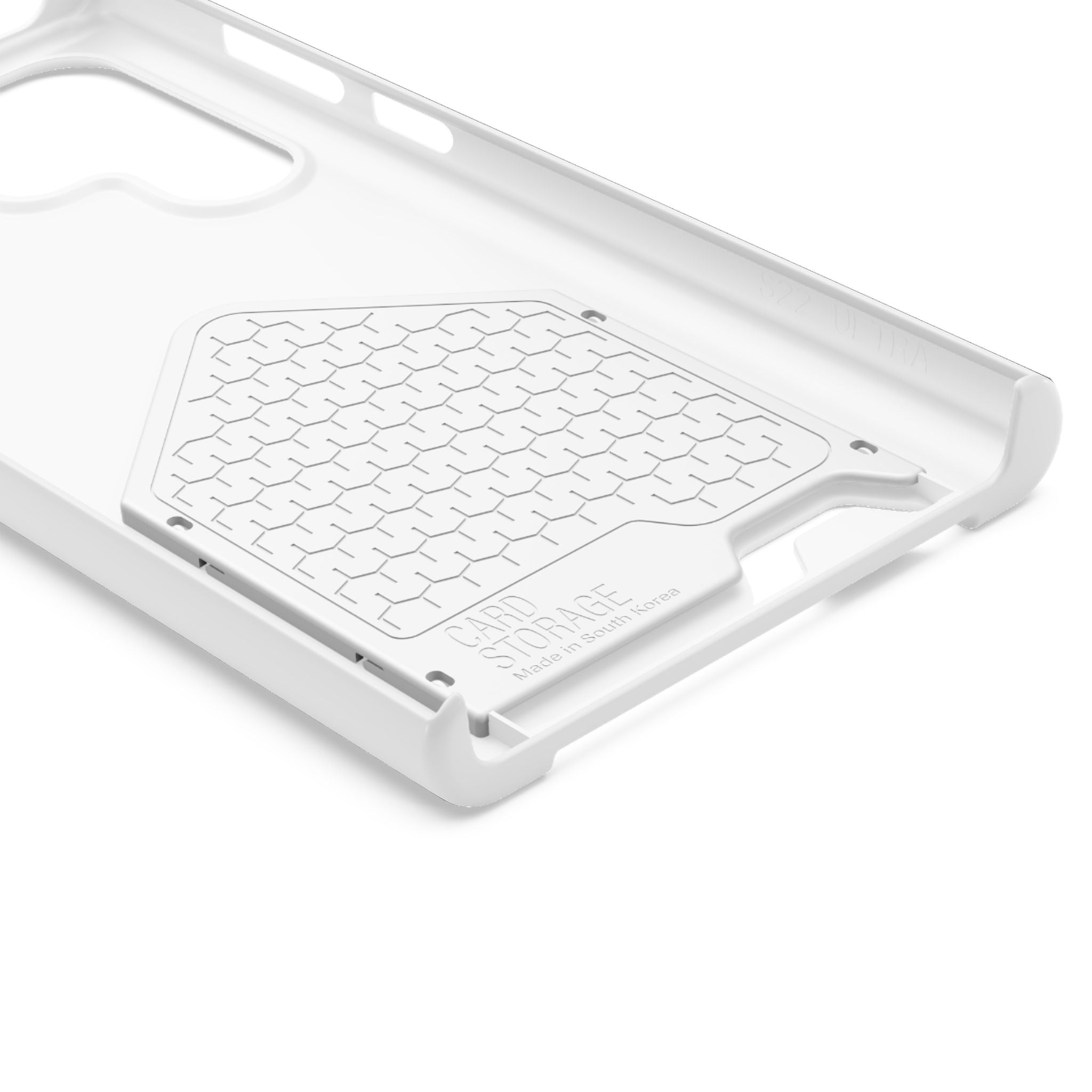 Minimal White Phone Case with Card Holder