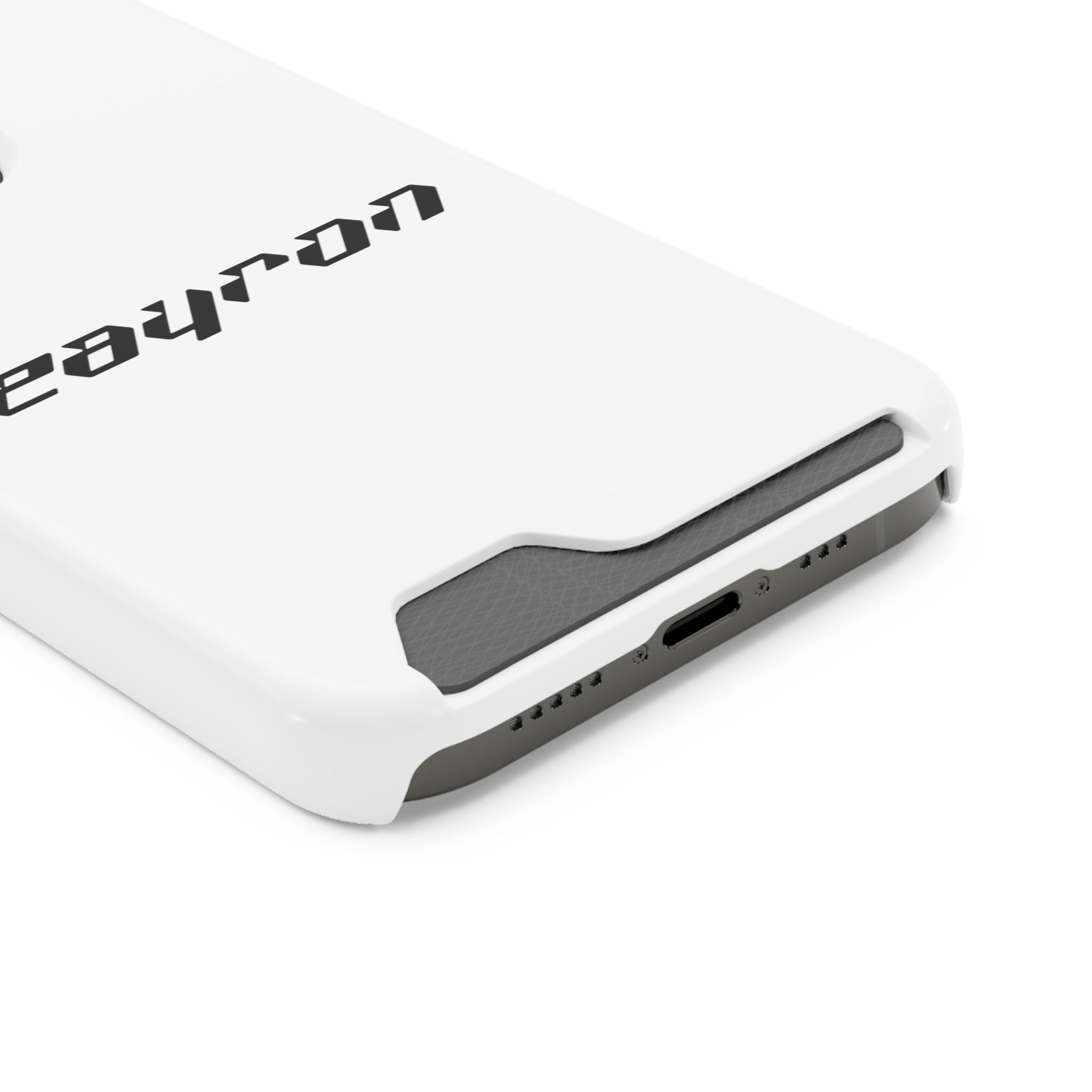 Minimal White Phone Case with Card Holder