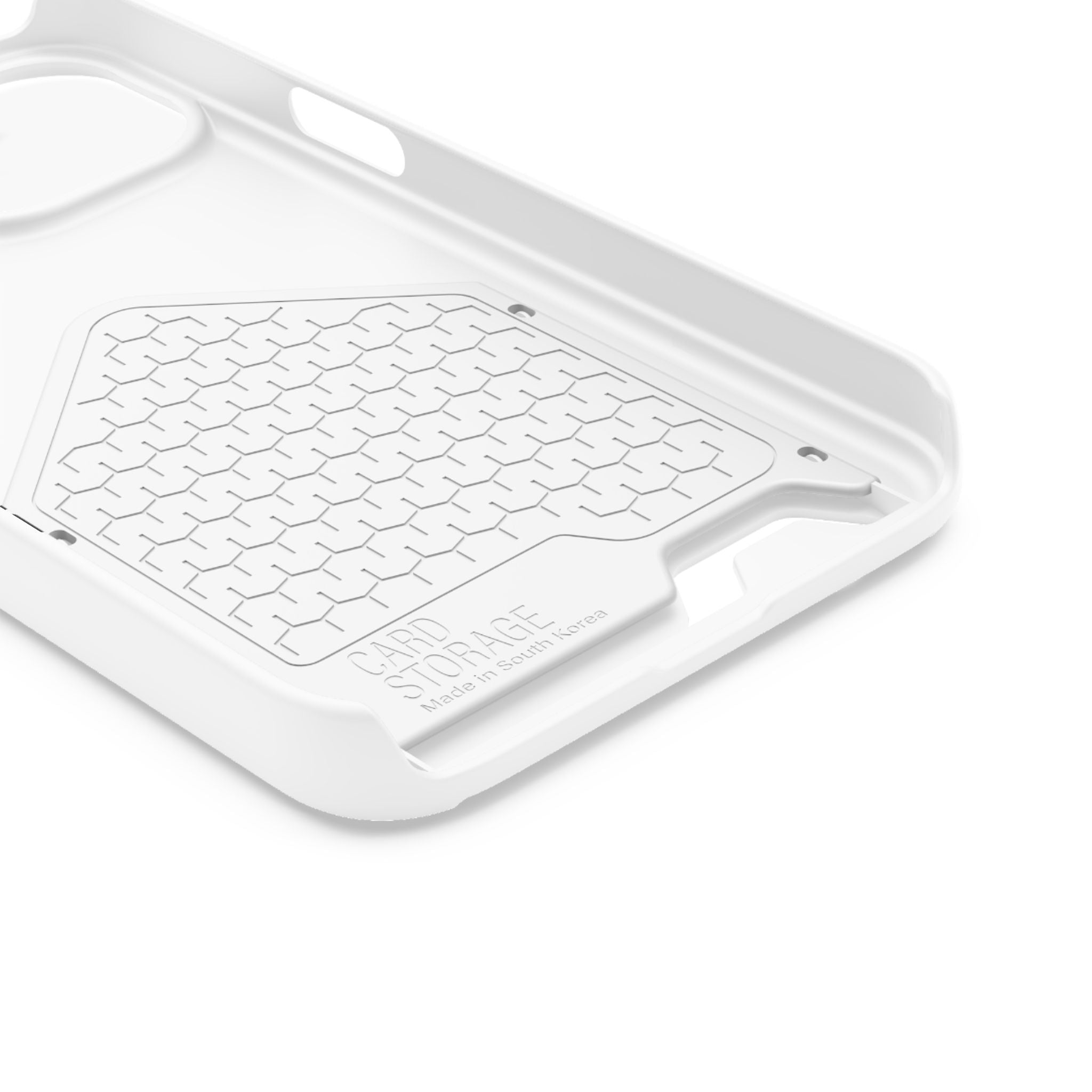 Minimal White Phone Case with Card Holder
