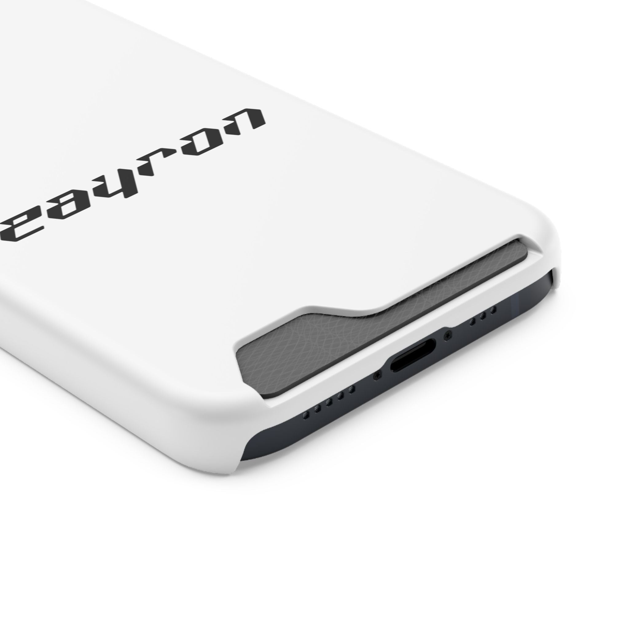 Minimal White Phone Case with Card Holder