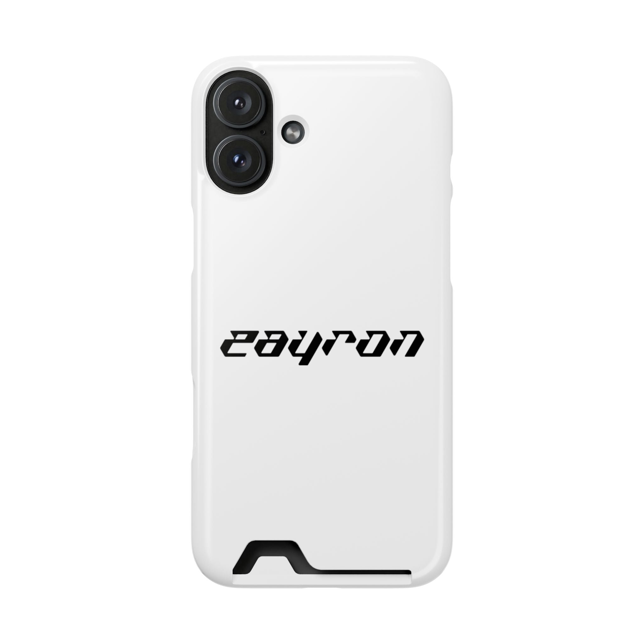 Minimal White Phone Case with Card Holder