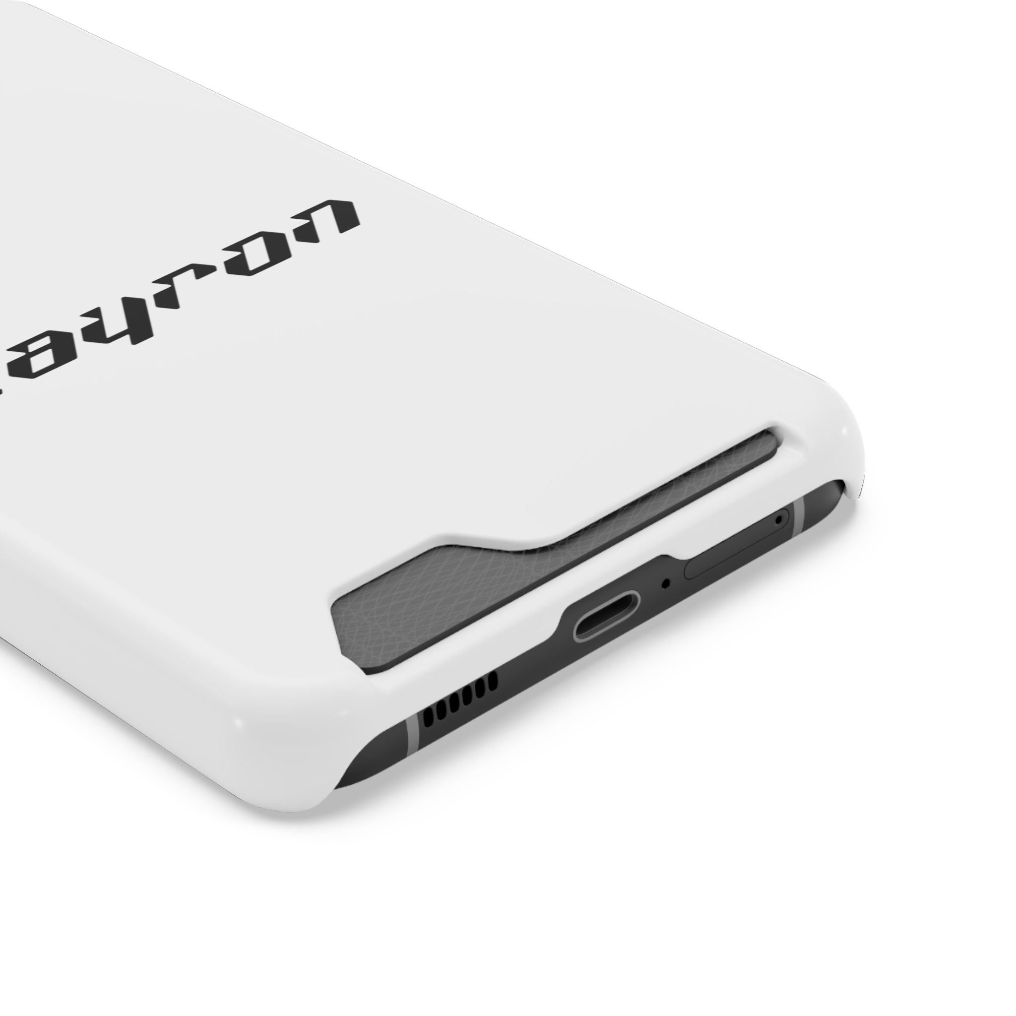 Minimal White Phone Case with Card Holder