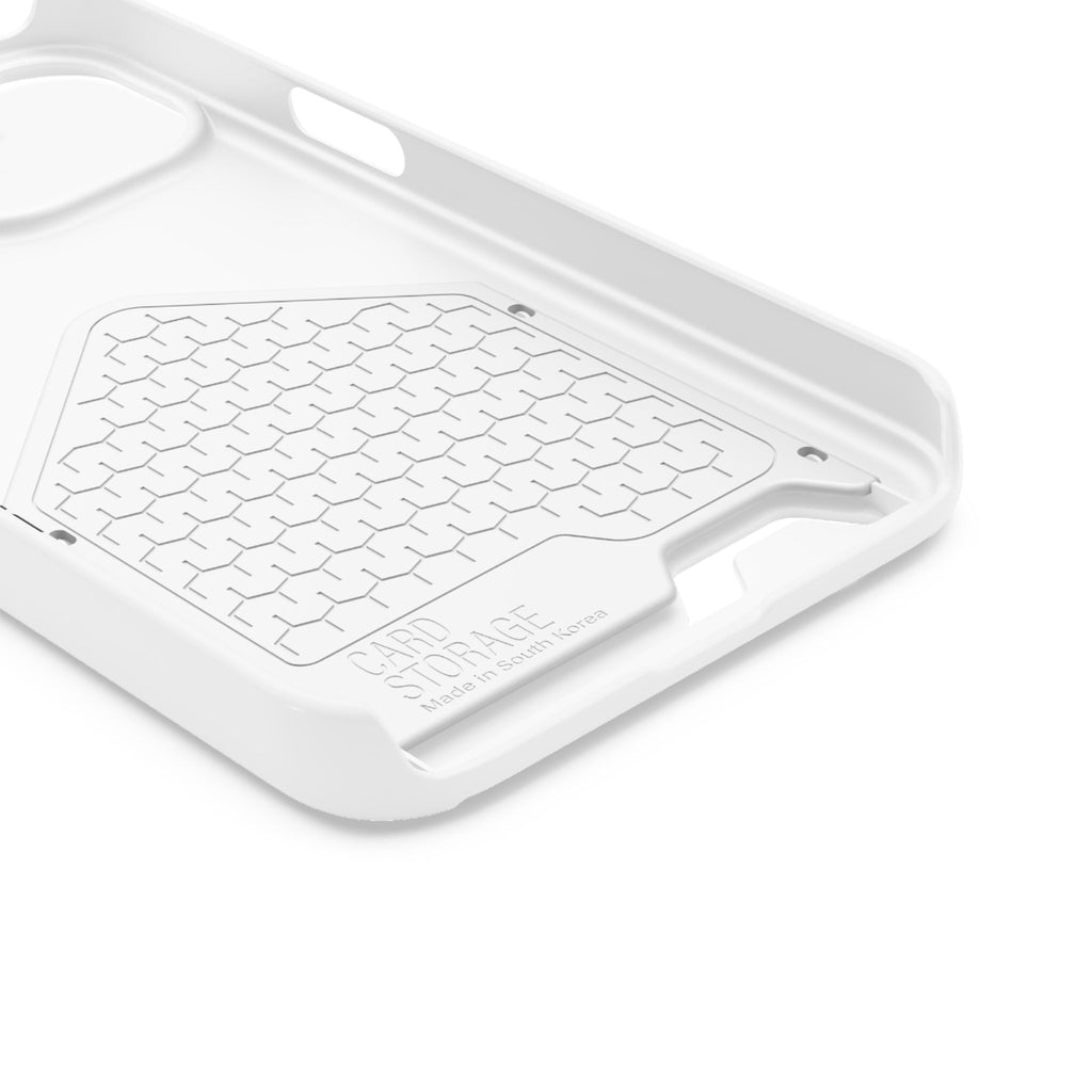 Minimal White Phone Case with Card Holder