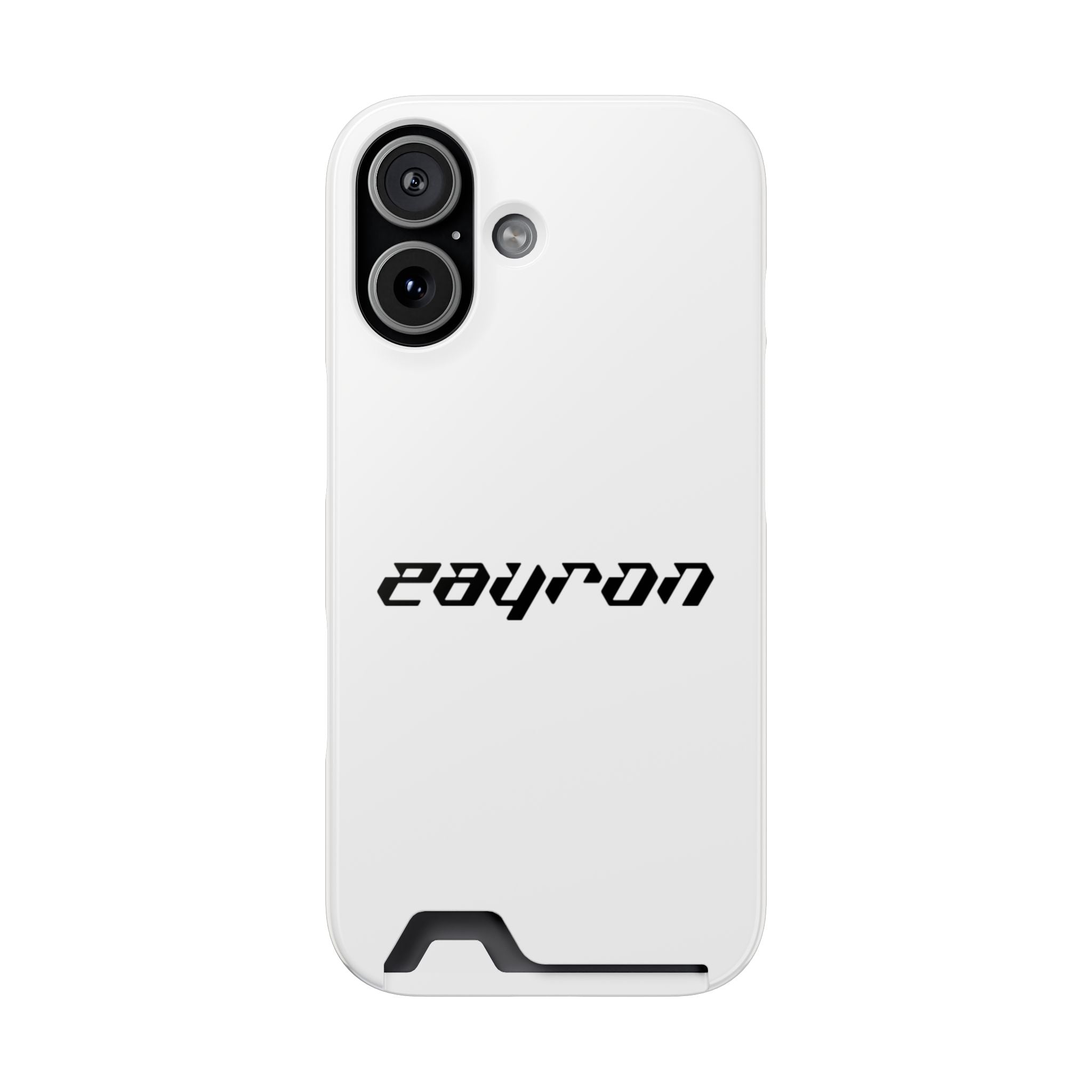 Minimal White Phone Case with Card Holder