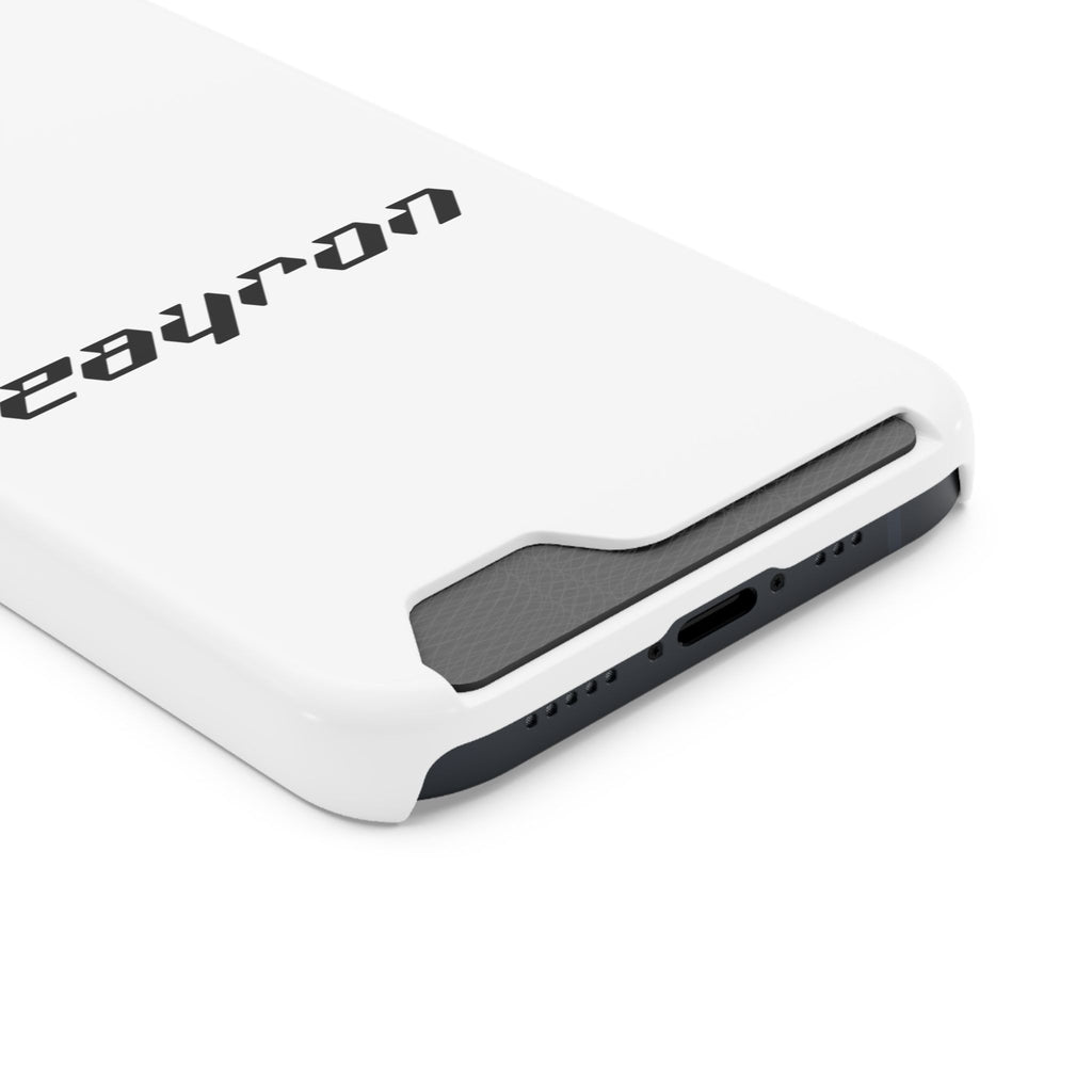 Minimal White Phone Case with Card Holder