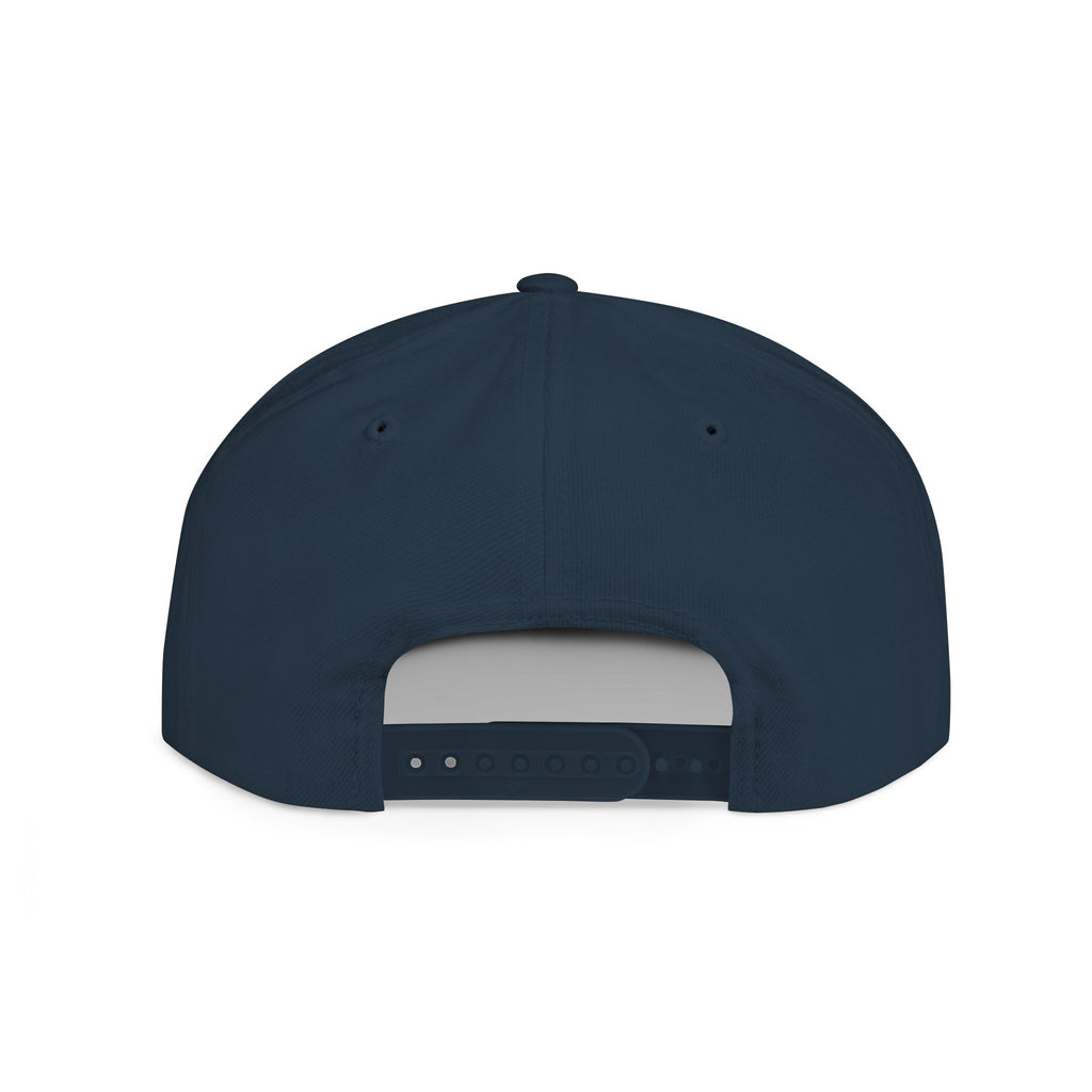 Retro Tech Logo Flat Bill Snapback Hat