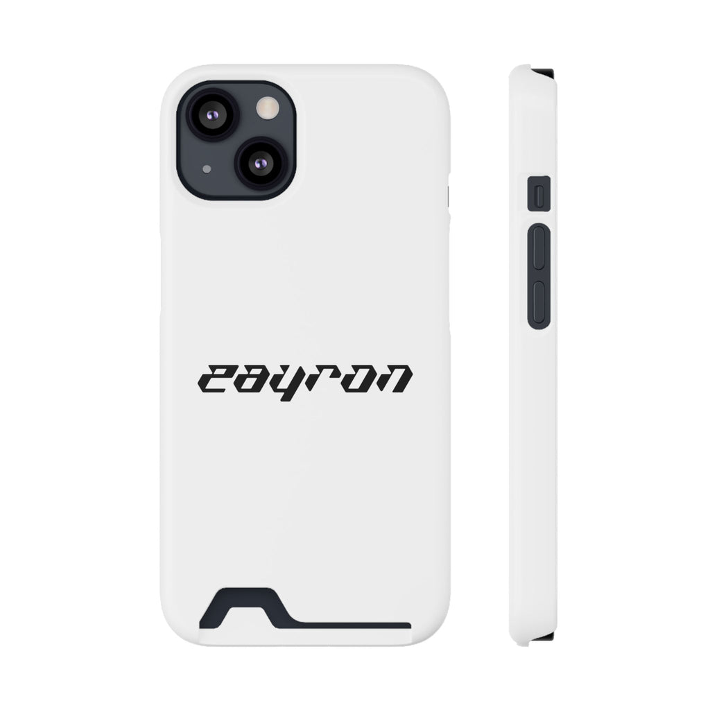 Minimal White Phone Case with Card Holder