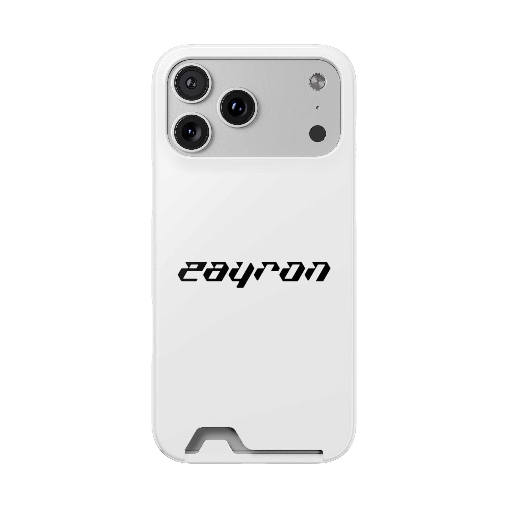 Minimal White Phone Case with Card Holder