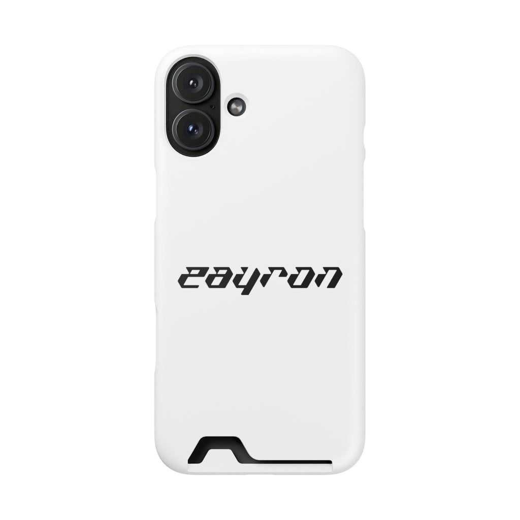 Minimal White Phone Case with Card Holder