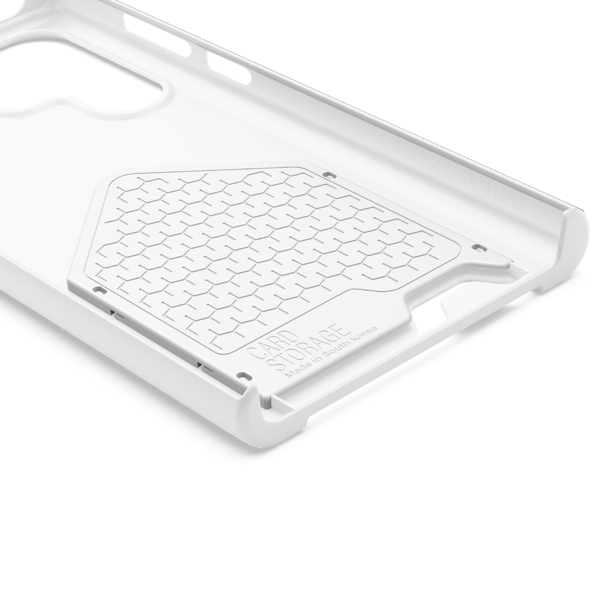 Minimal White Phone Case with Card Holder