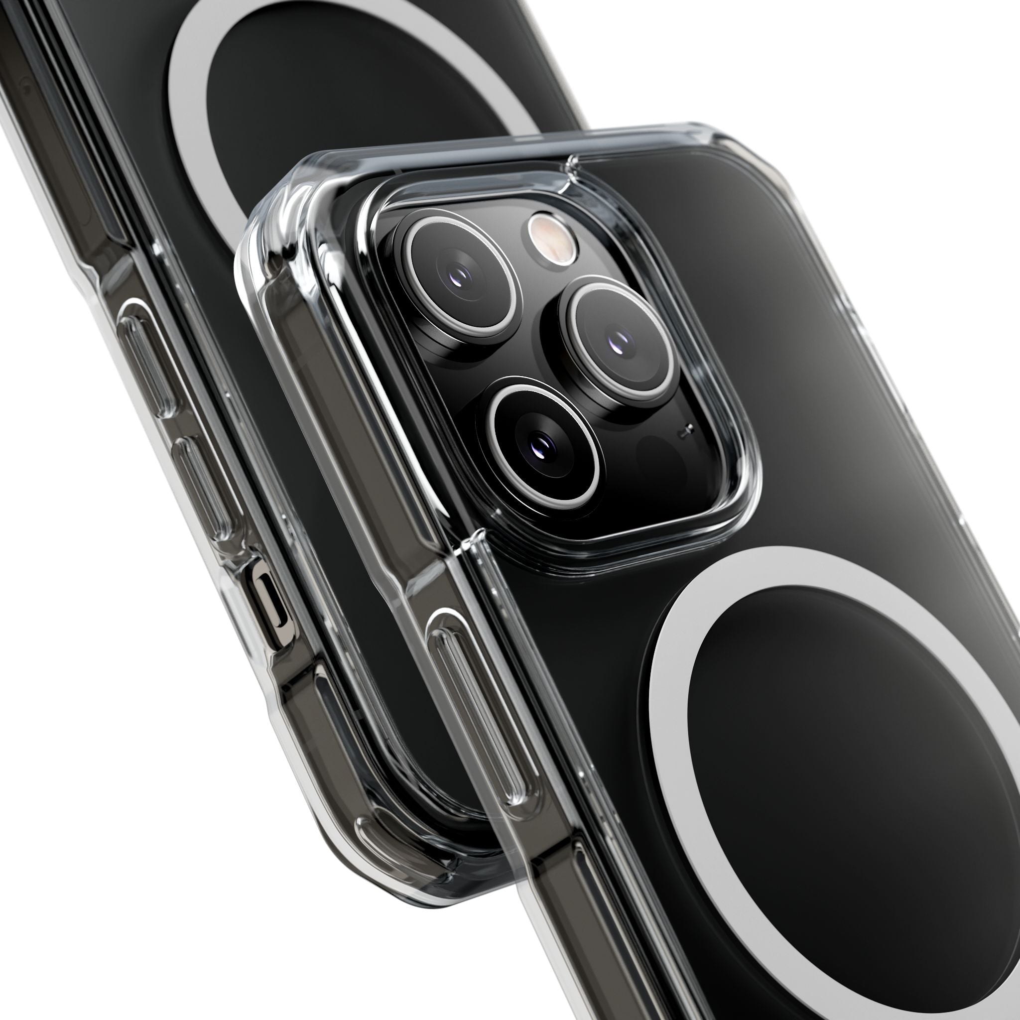 Clear Magnetic iPhone Case with MagSafe Ring