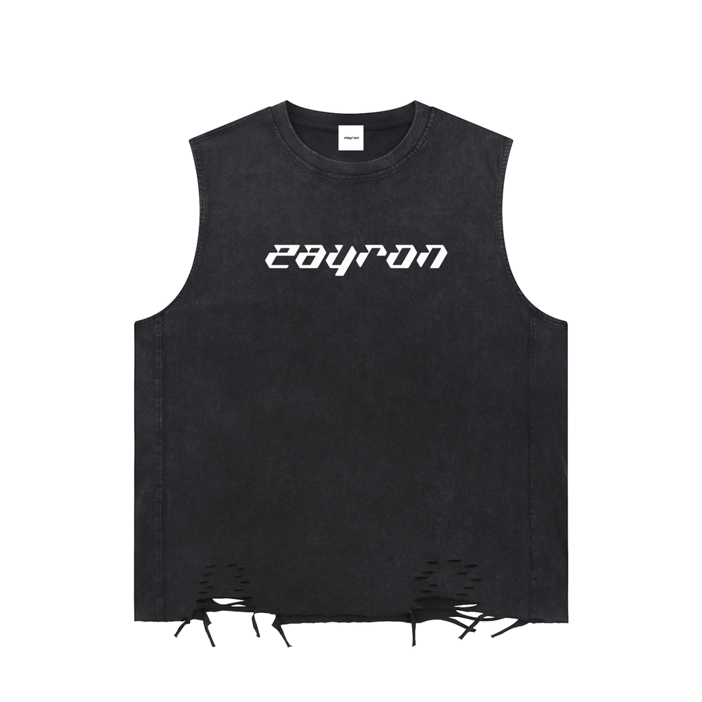 Snow Washed Raw-Hem Tank Top