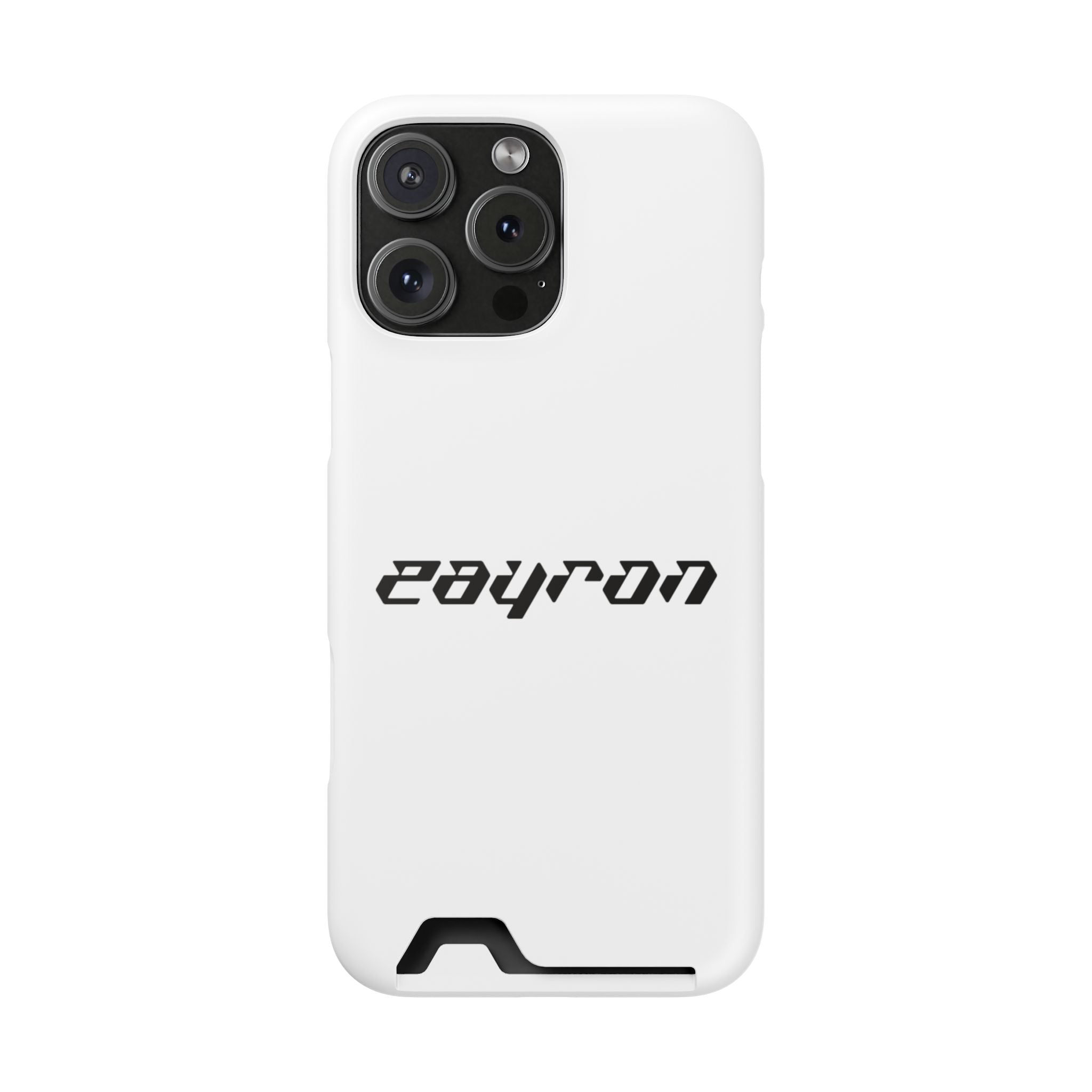 Minimal White Phone Case with Card Holder