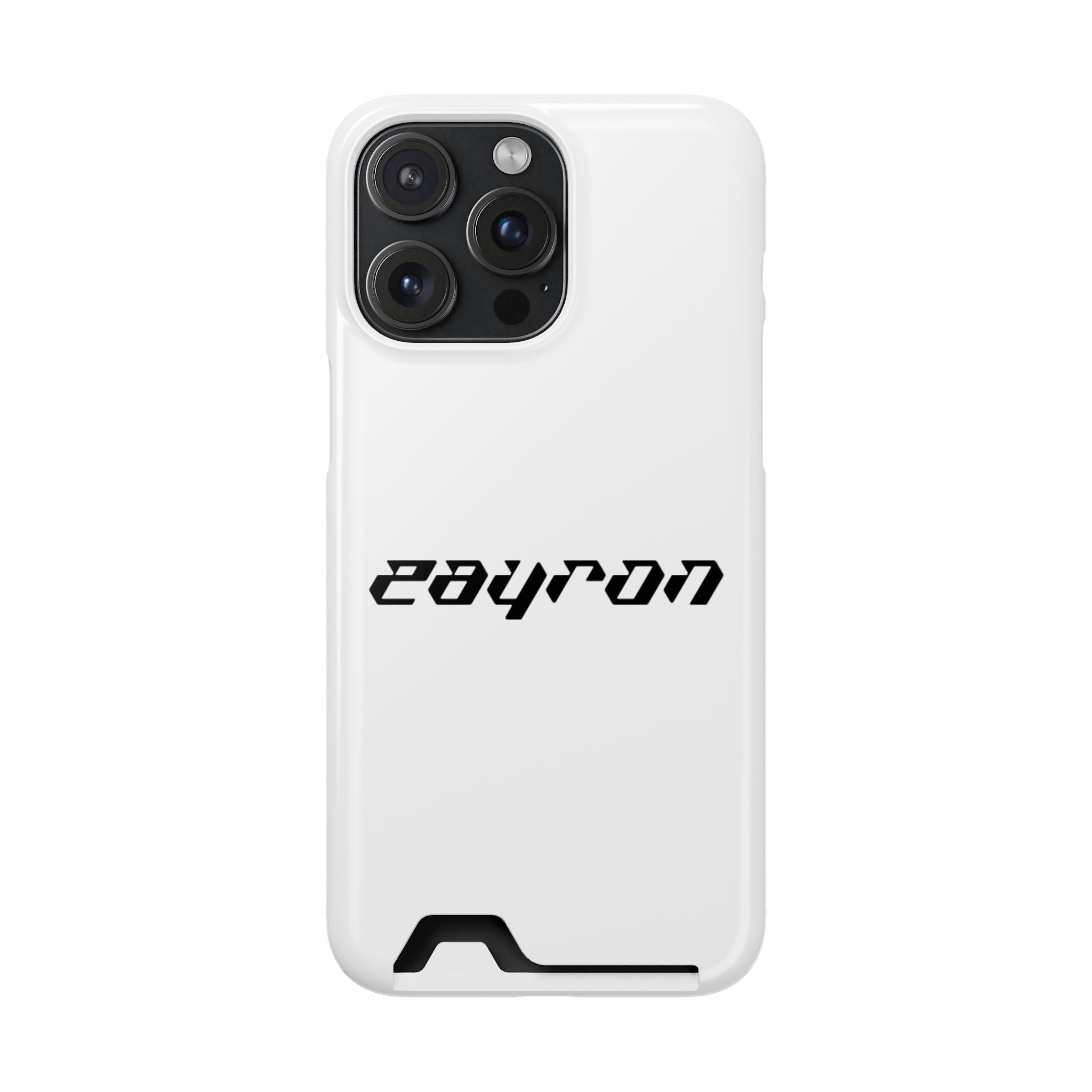 Minimal White Phone Case with Card Holder