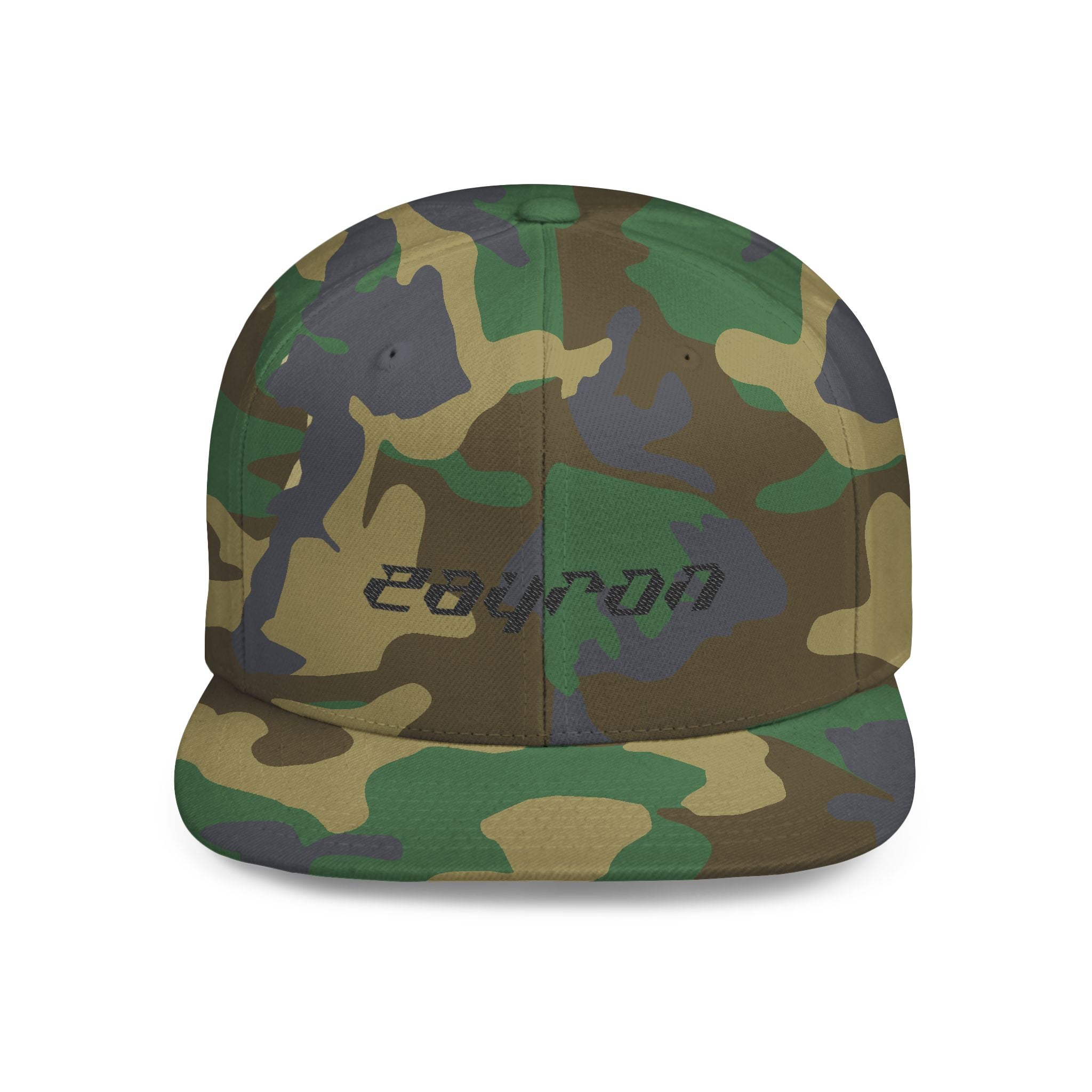 Retro Tech Logo Flat Bill Snapback Hat