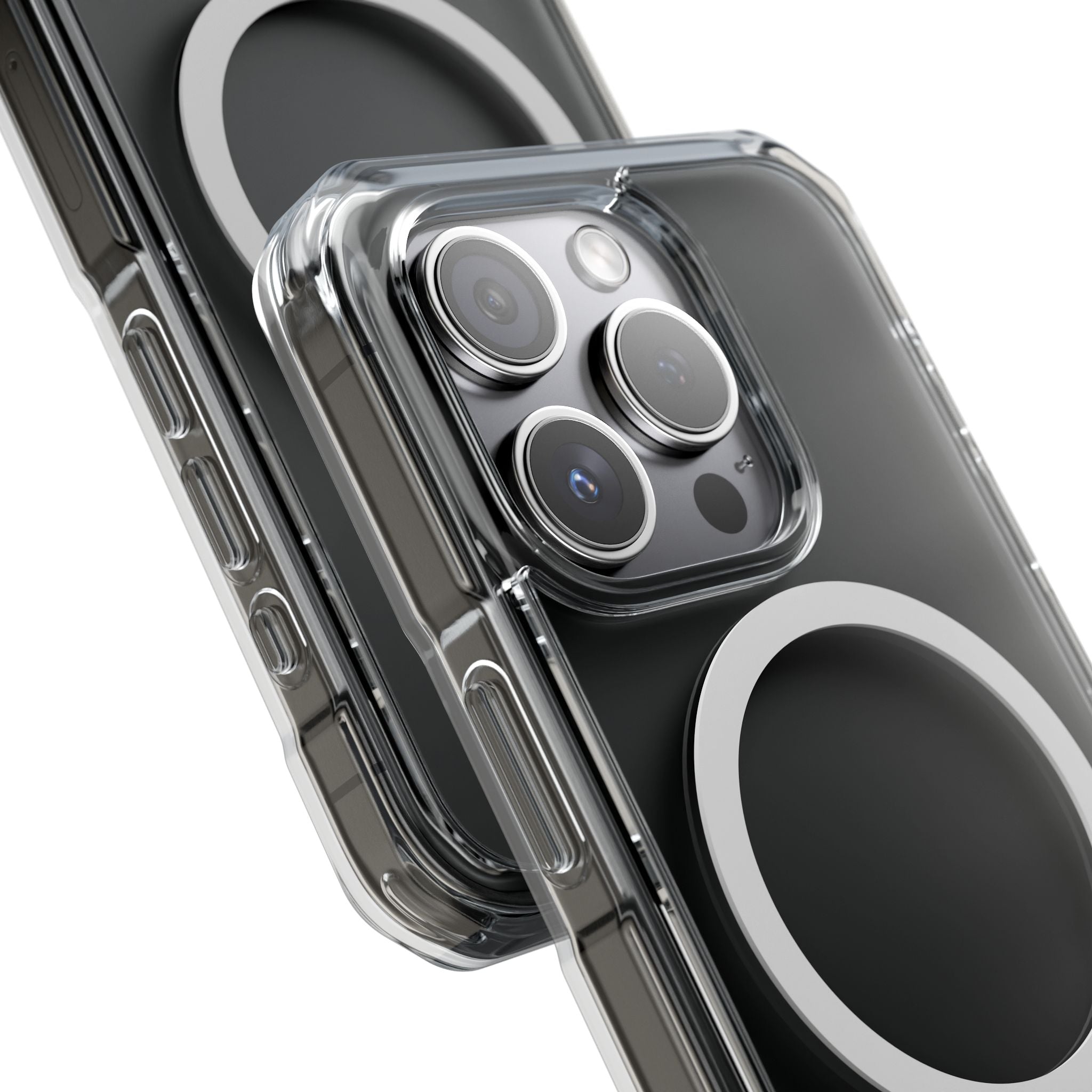 Clear Magnetic iPhone Case with MagSafe Ring