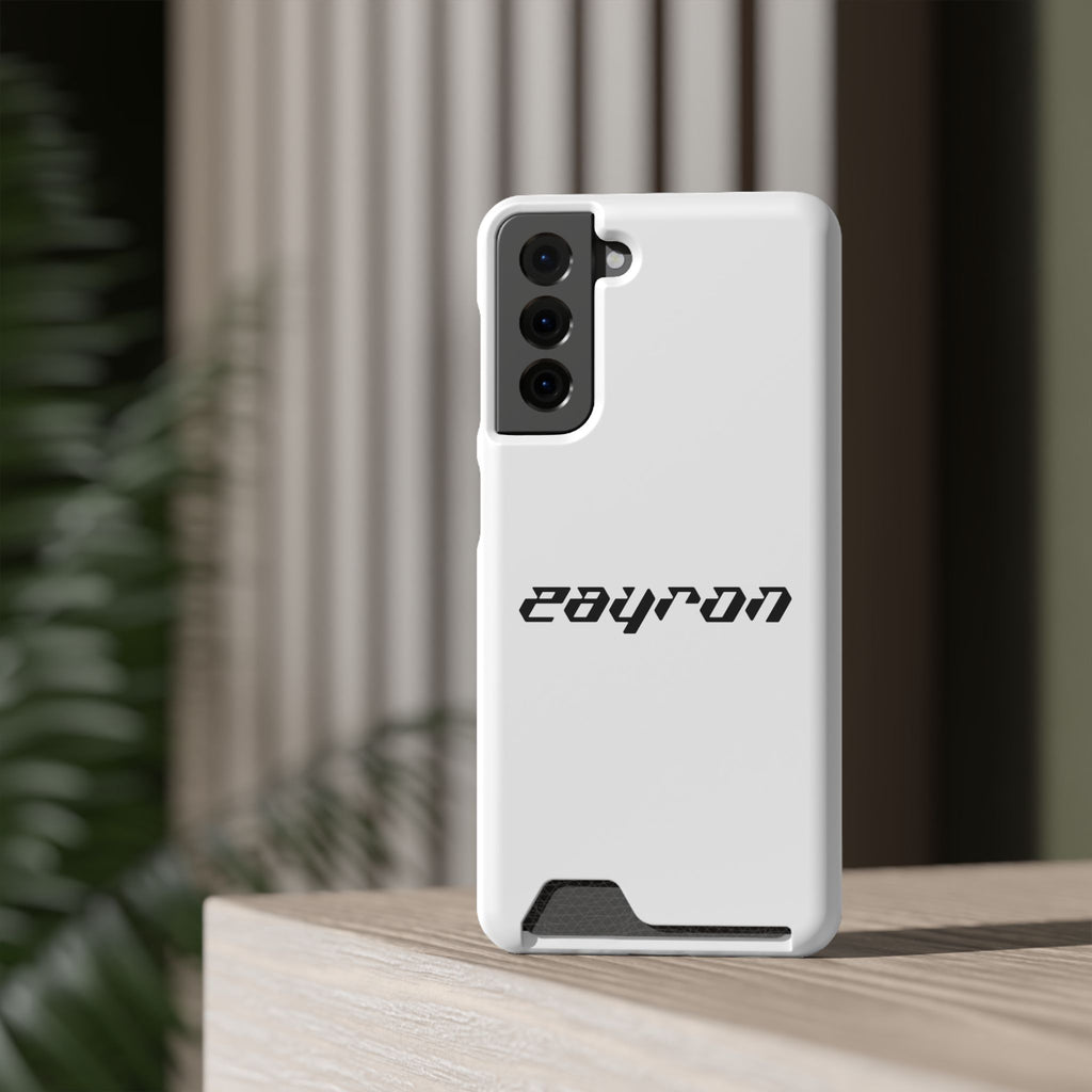 Minimal White Phone Case with Card Holder