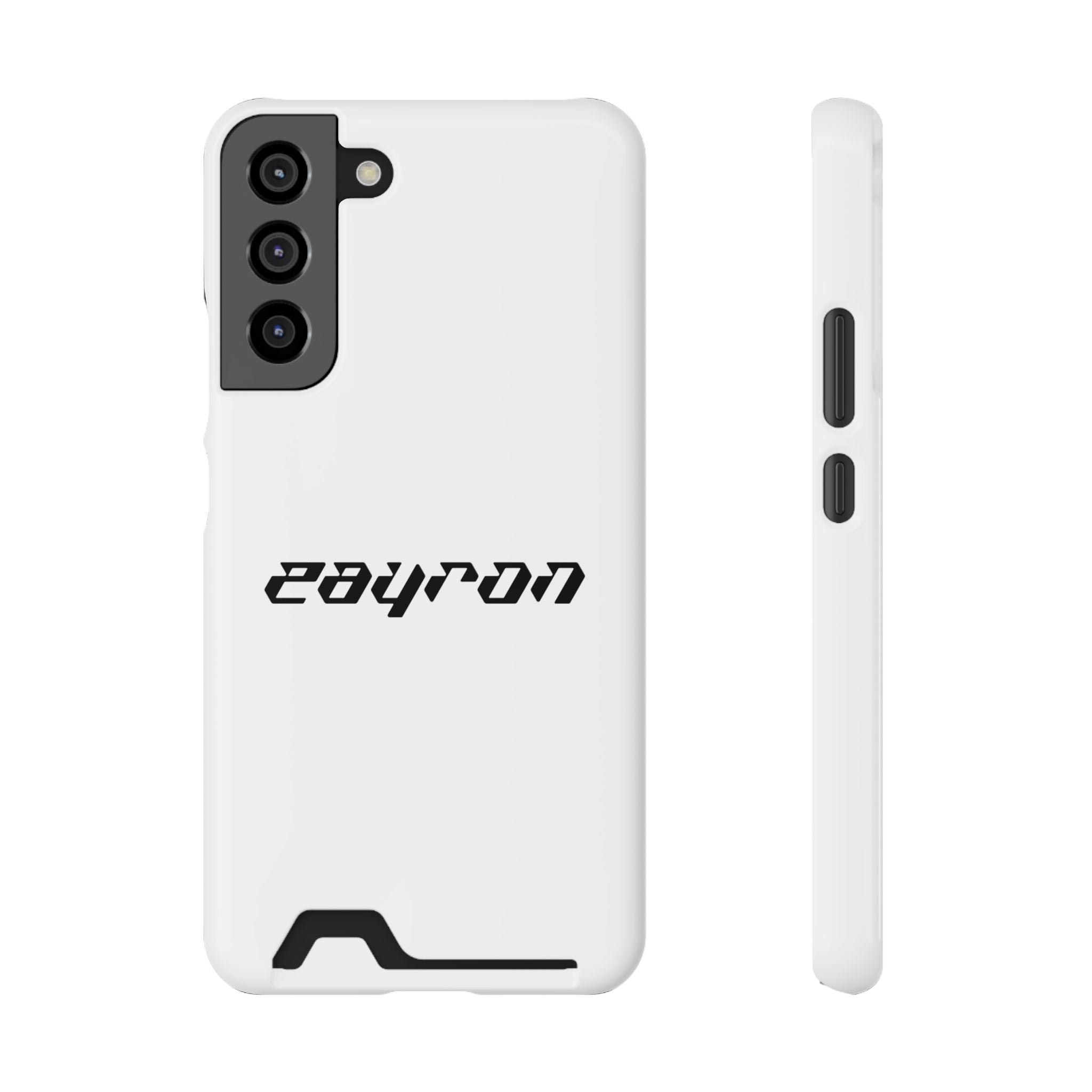 Minimal White Phone Case with Card Holder