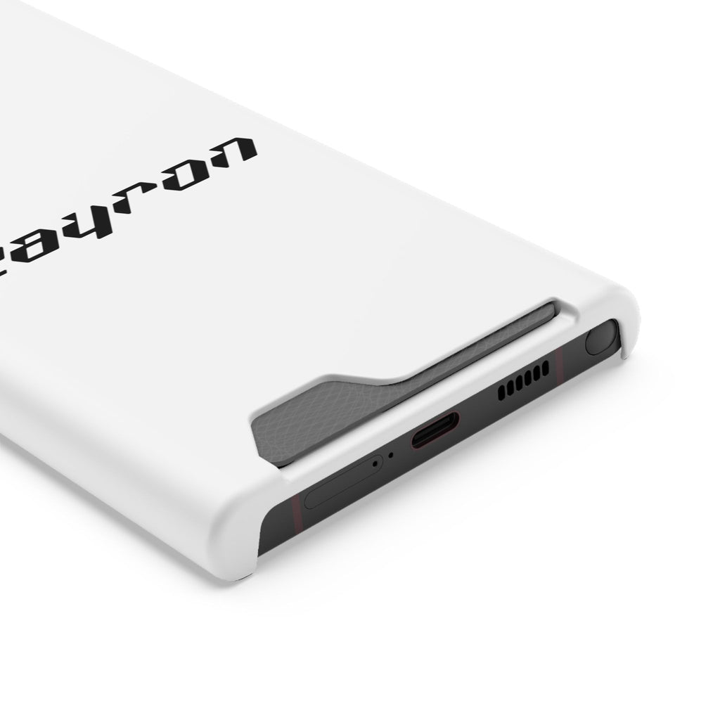 Minimal White Phone Case with Card Holder