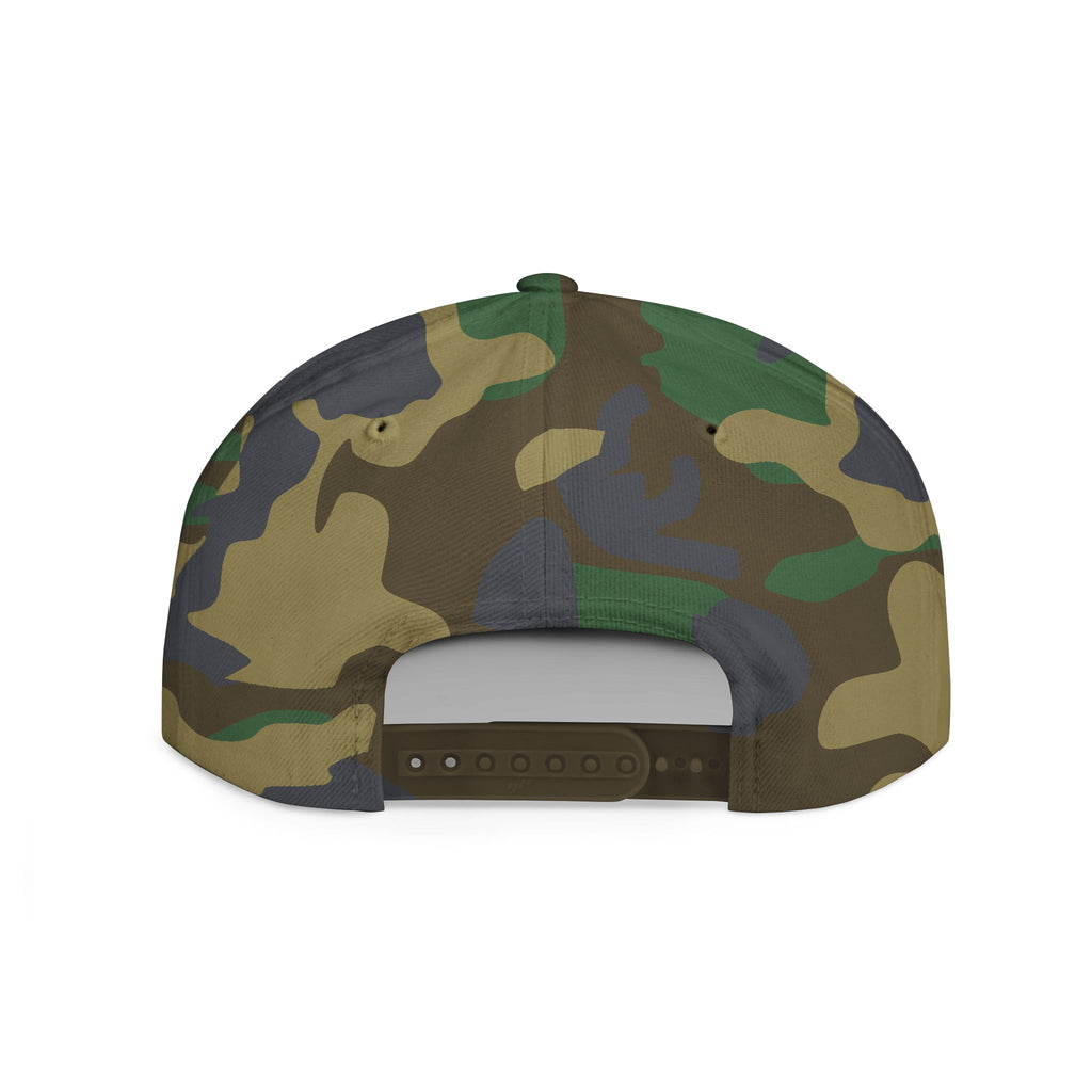 Retro Tech Logo Flat Bill Snapback Hat