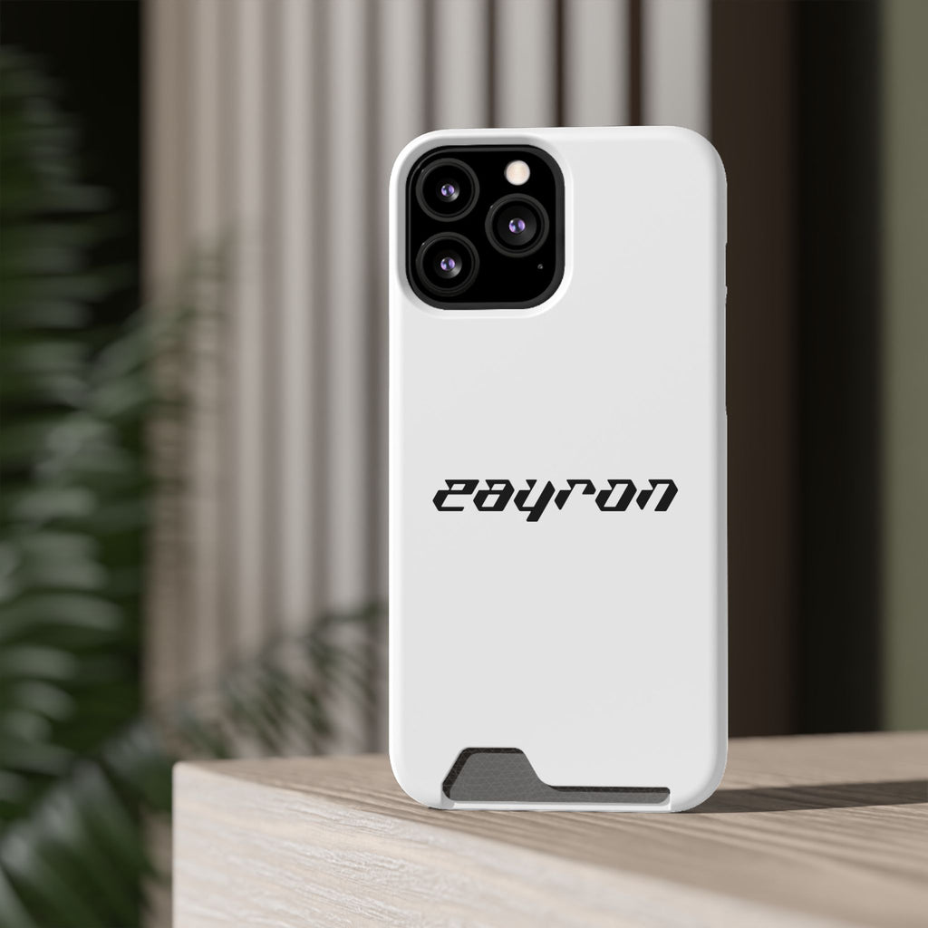 Minimal White Phone Case with Card Holder
