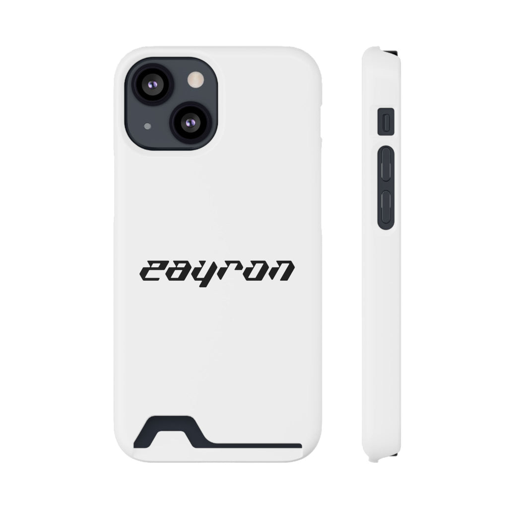 Minimal White Phone Case with Card Holder