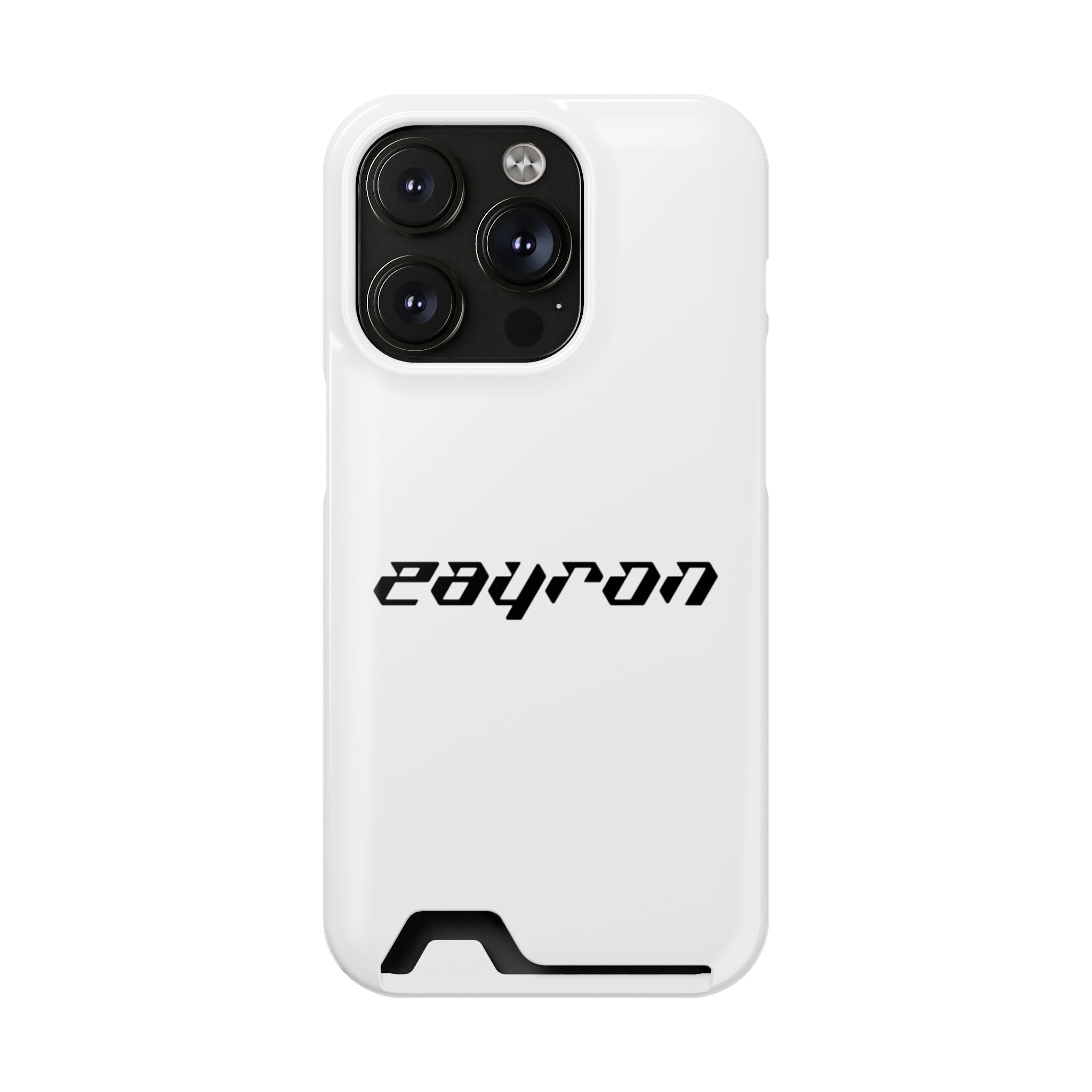 Minimal White Phone Case with Card Holder