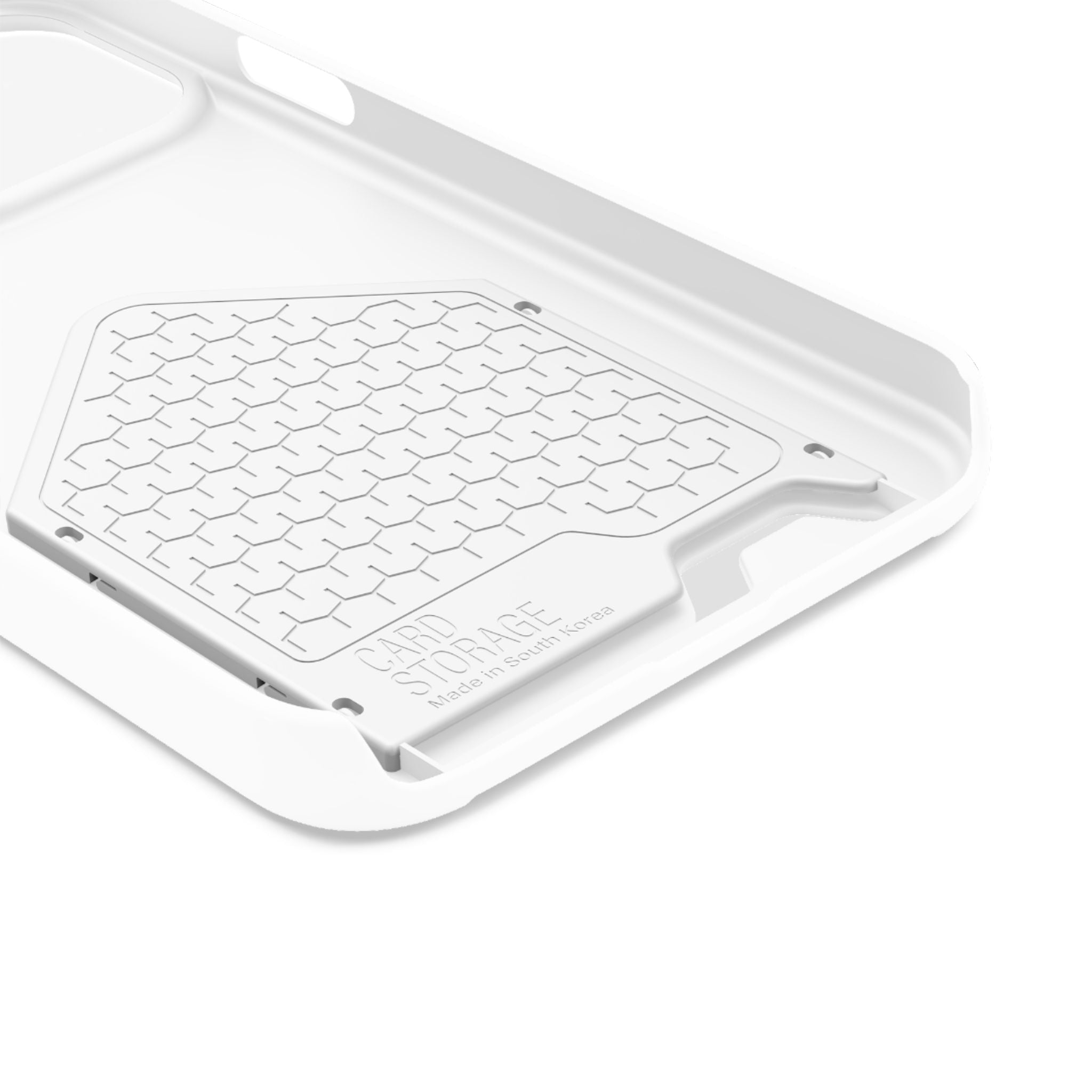 Minimal White Phone Case with Card Holder