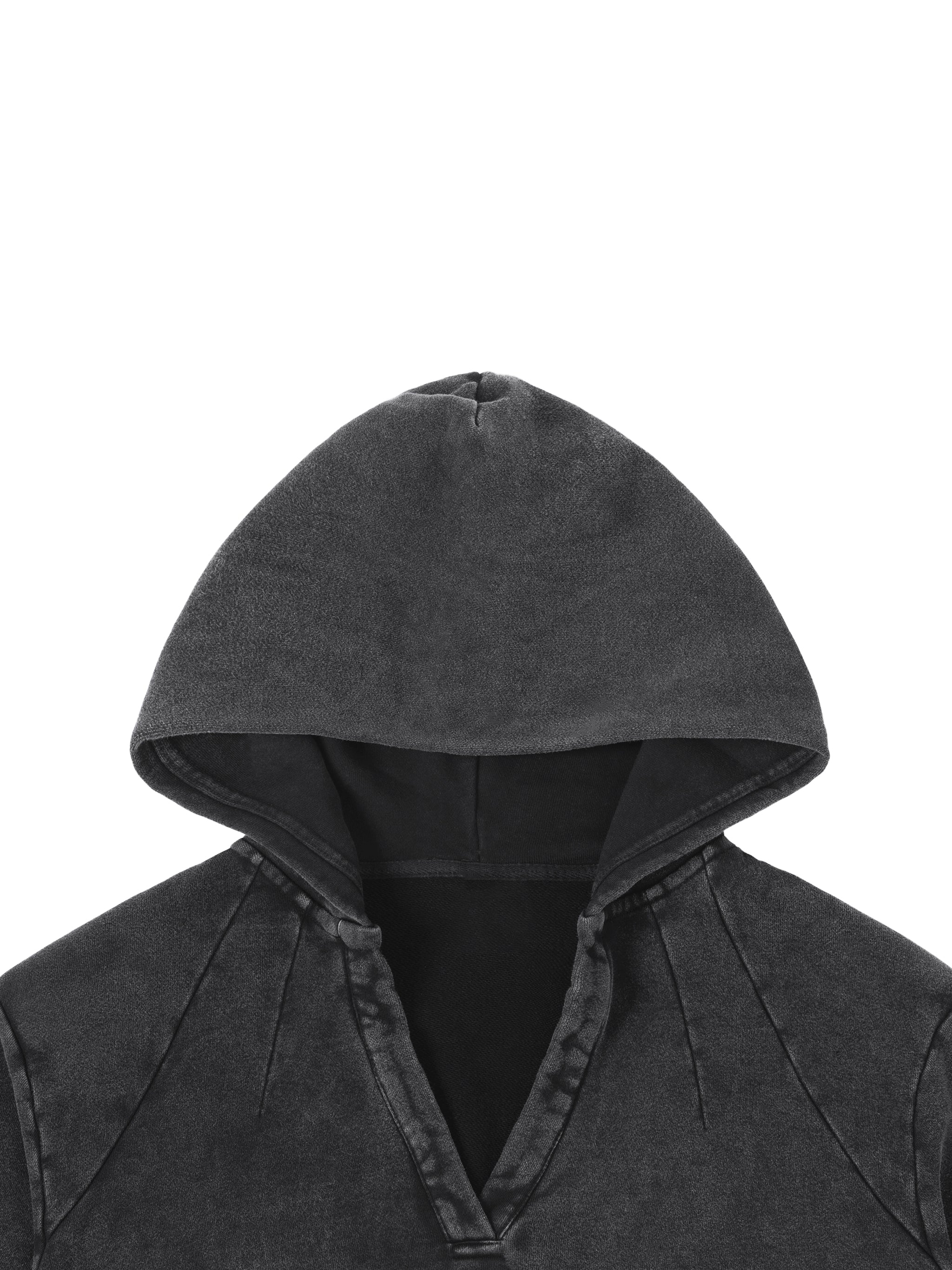 Vintage Washed Raw Edge Hoodie