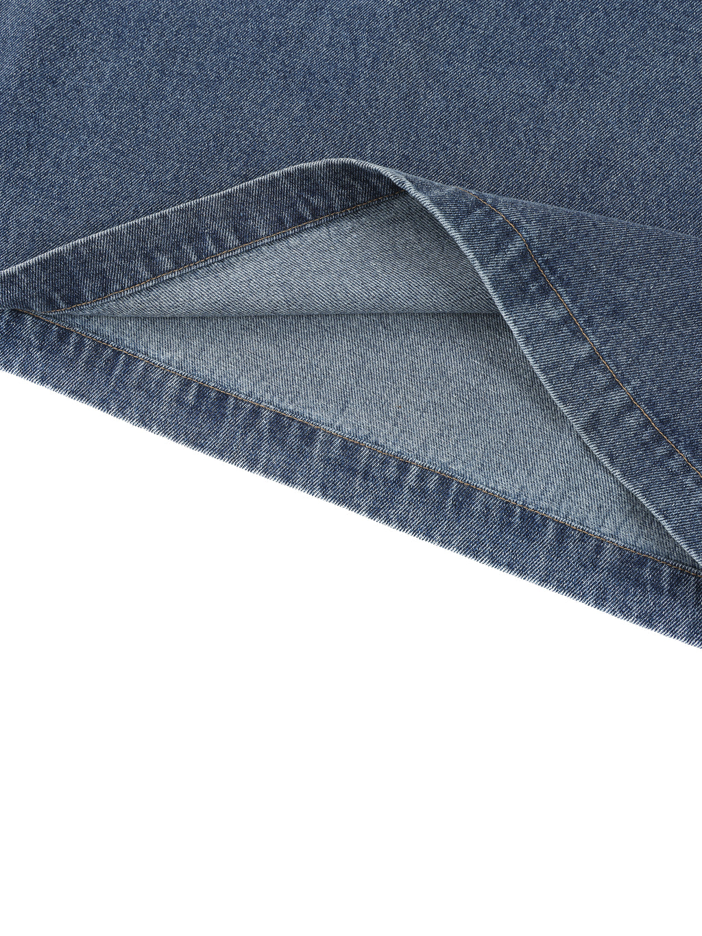 Unisex Vintage Wash Boxy Quarter-Zip Denim